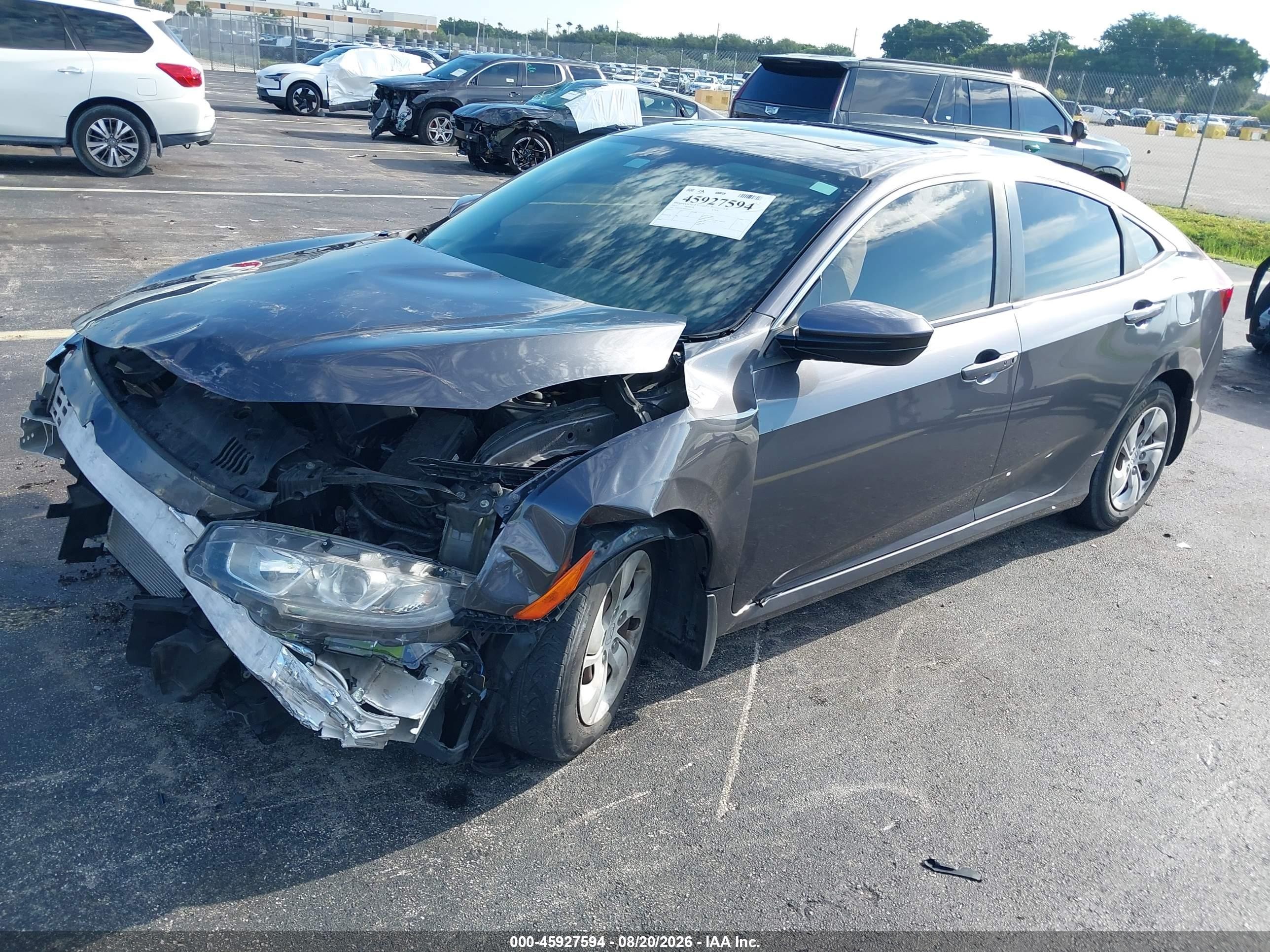2017 Honda Civic Ex Gray vin: 19XFC2F78HE041612