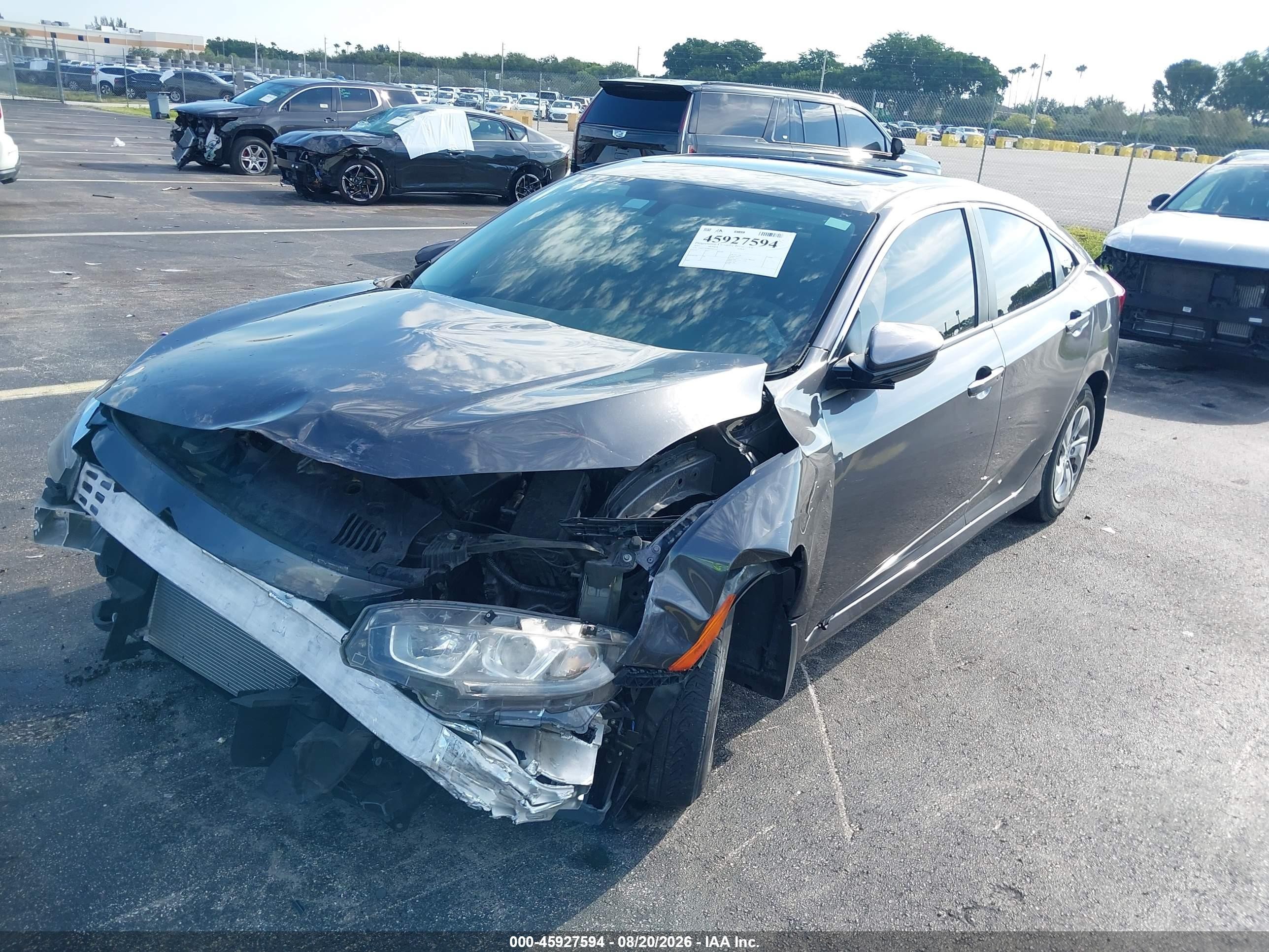 2017 Honda Civic Ex Gray vin: 19XFC2F78HE041612
