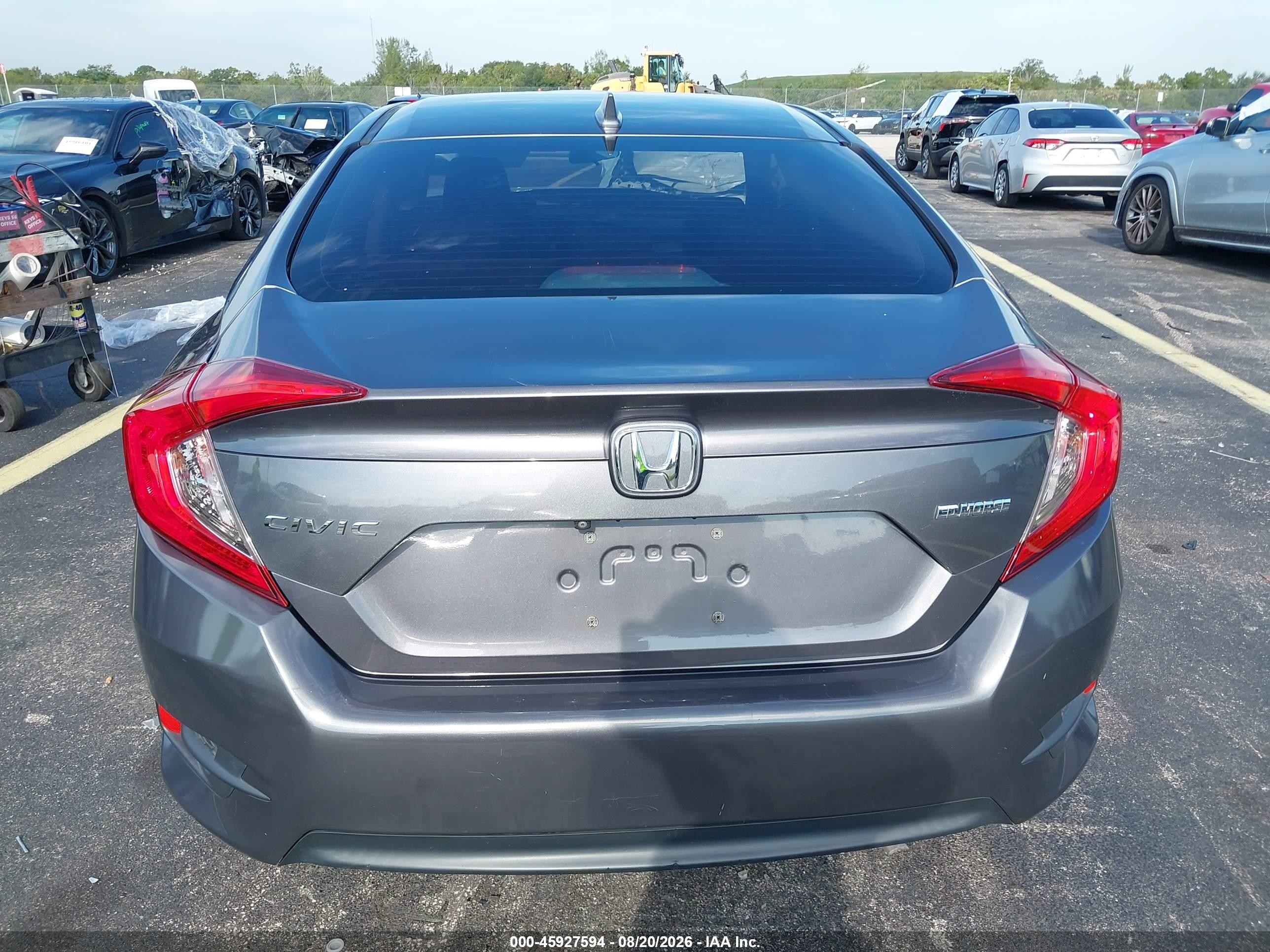 2017 Honda Civic Ex Gray vin: 19XFC2F78HE041612