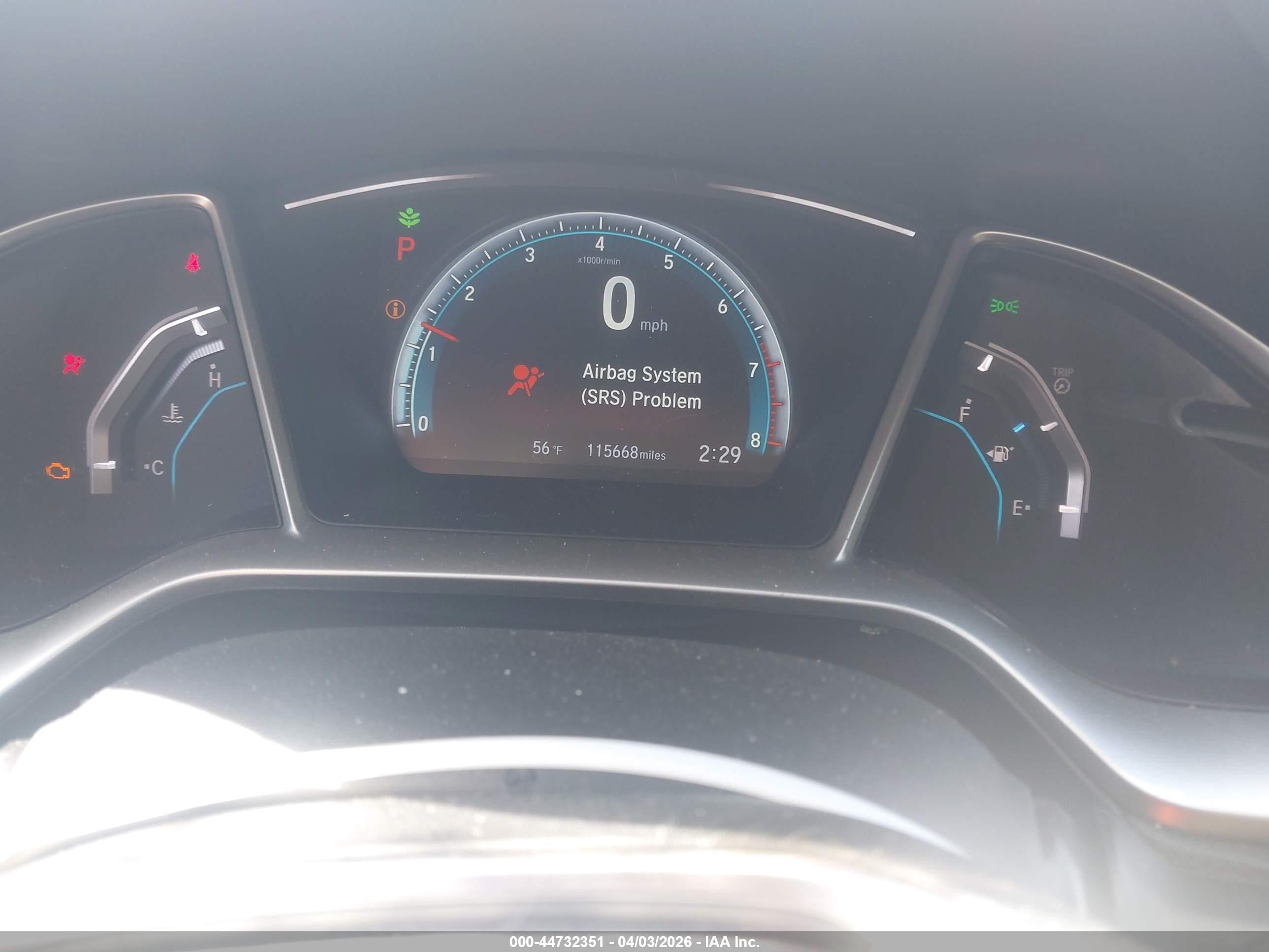 2016 Honda Civic Ex Белый vin: 19XFC2F79GE070633