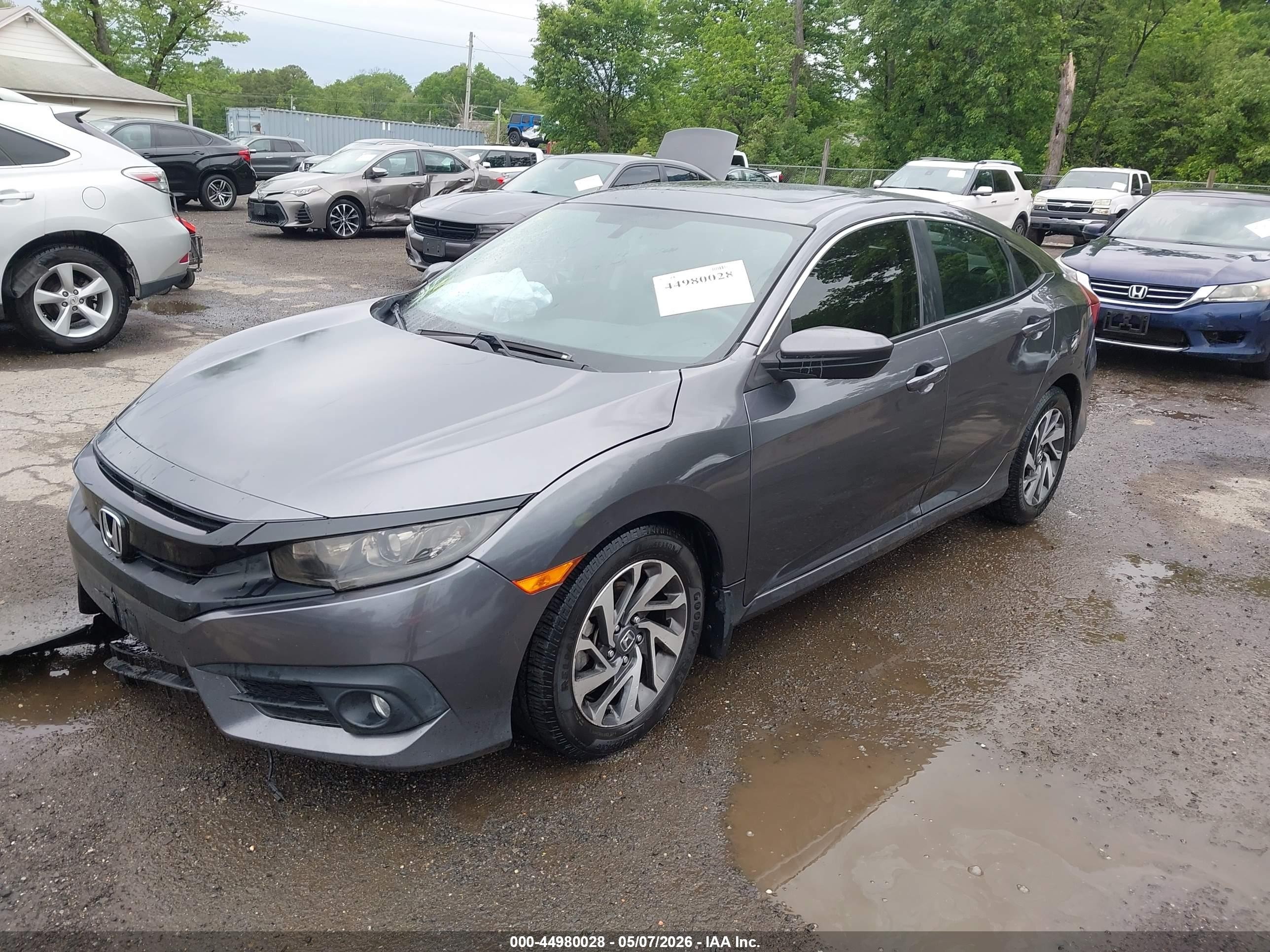 2016 Honda Civic Ex Gray vin: 19XFC2F79GE249934