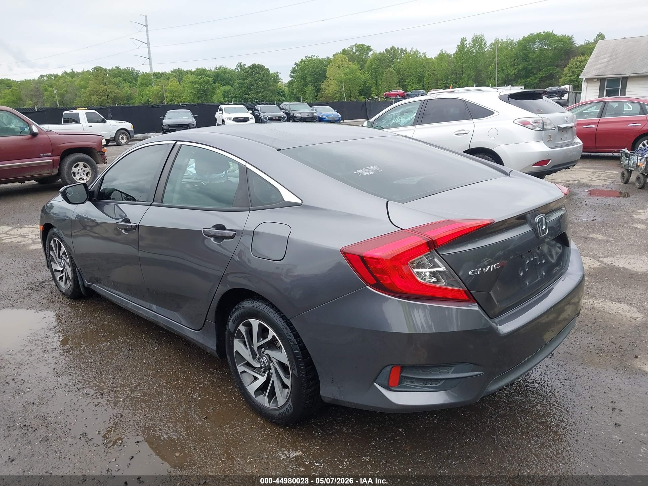 2016 Honda Civic Ex Gray vin: 19XFC2F79GE249934