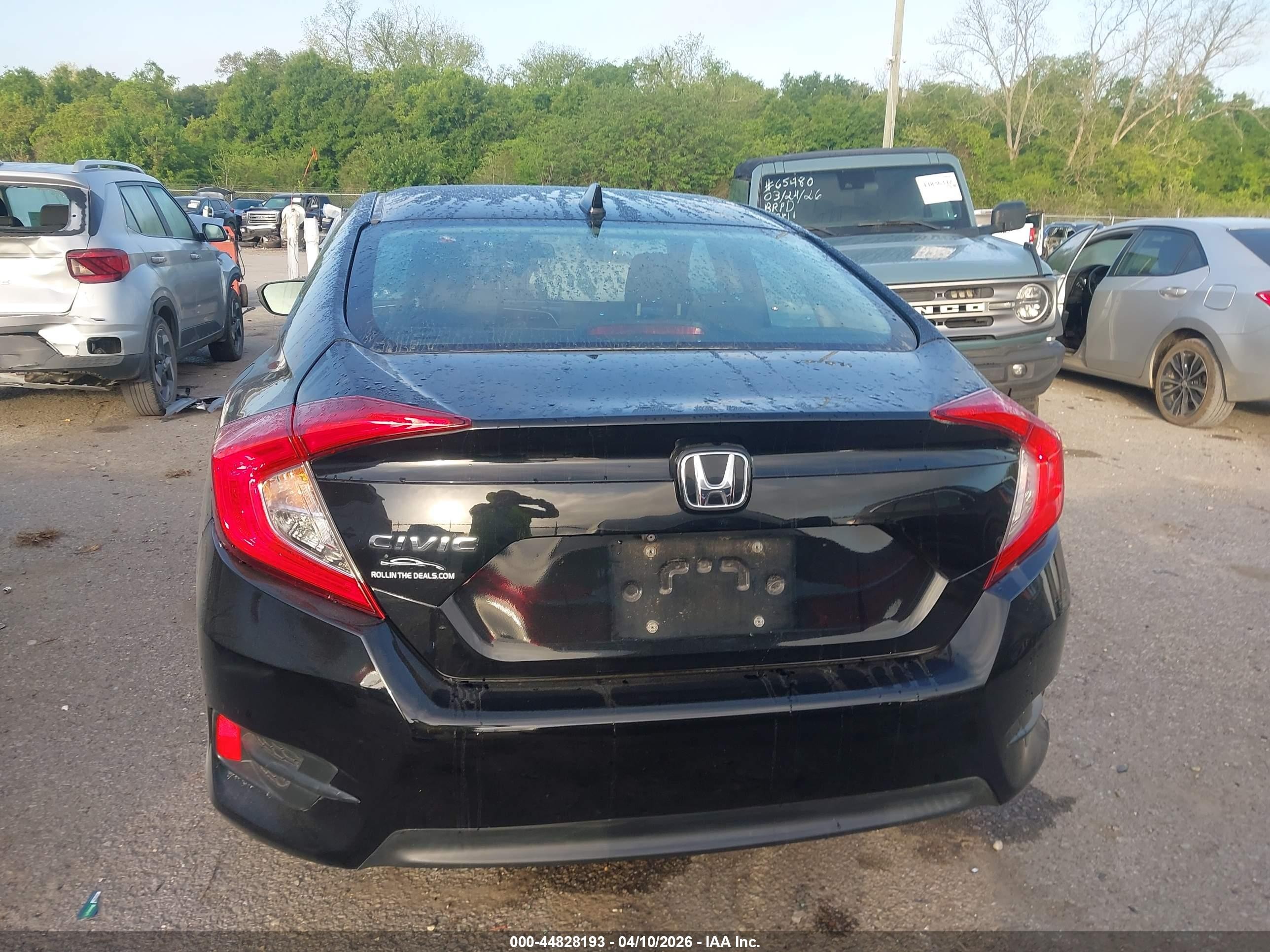 2017 Honda Civic Ex Черный vin: 19XFC2F79HE016749