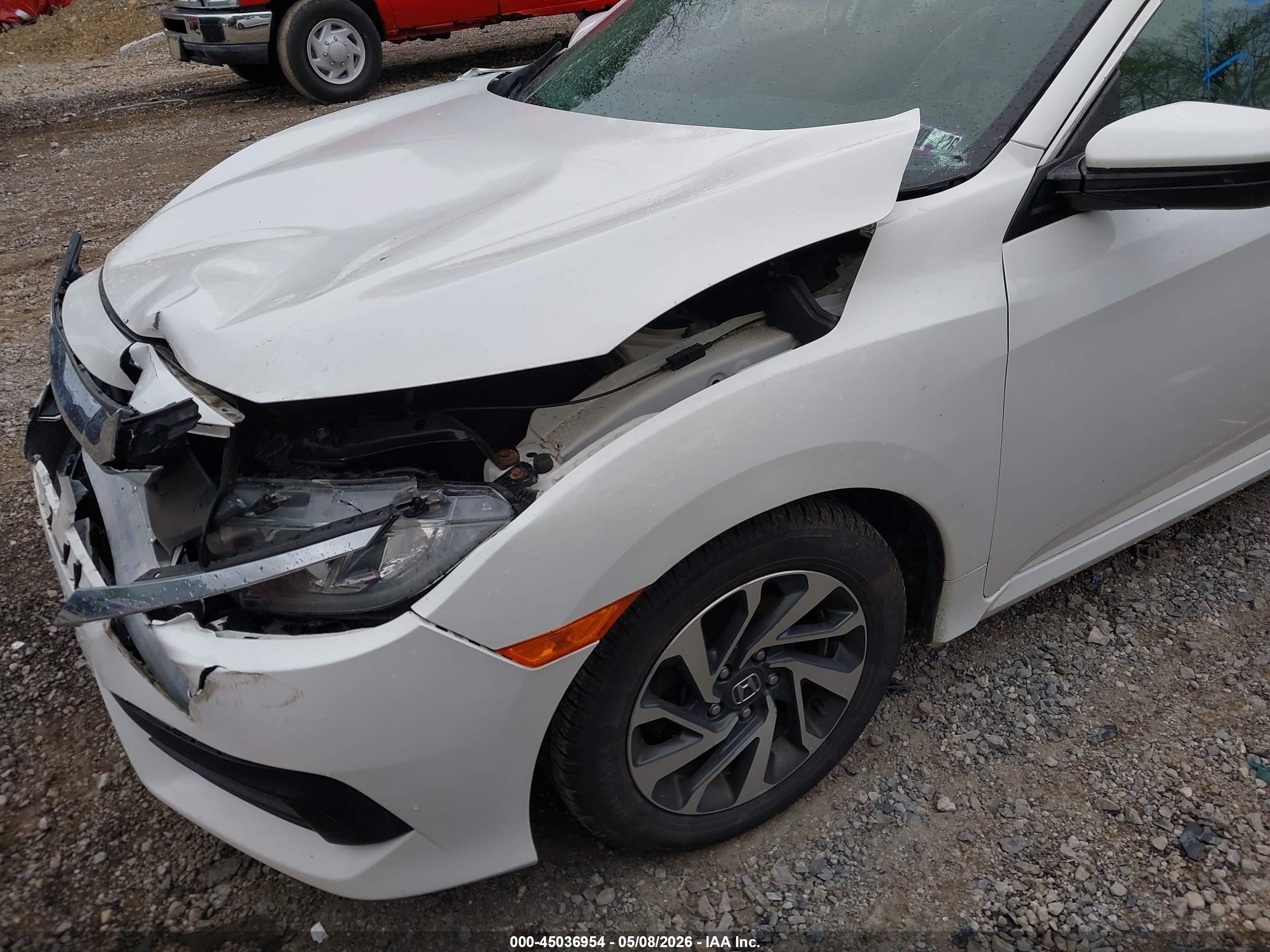 2017 Honda Civic Ex White vin: 19XFC2F79HE209032