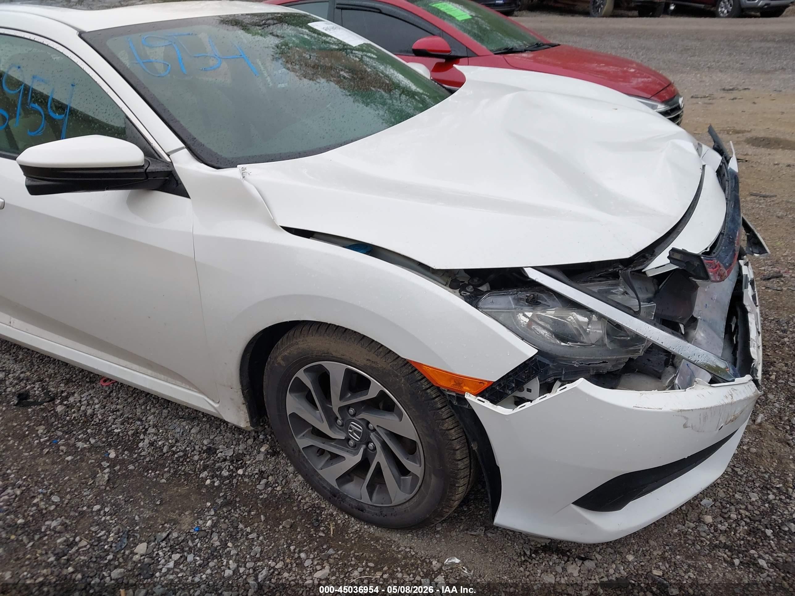 2017 Honda Civic Ex White vin: 19XFC2F79HE209032