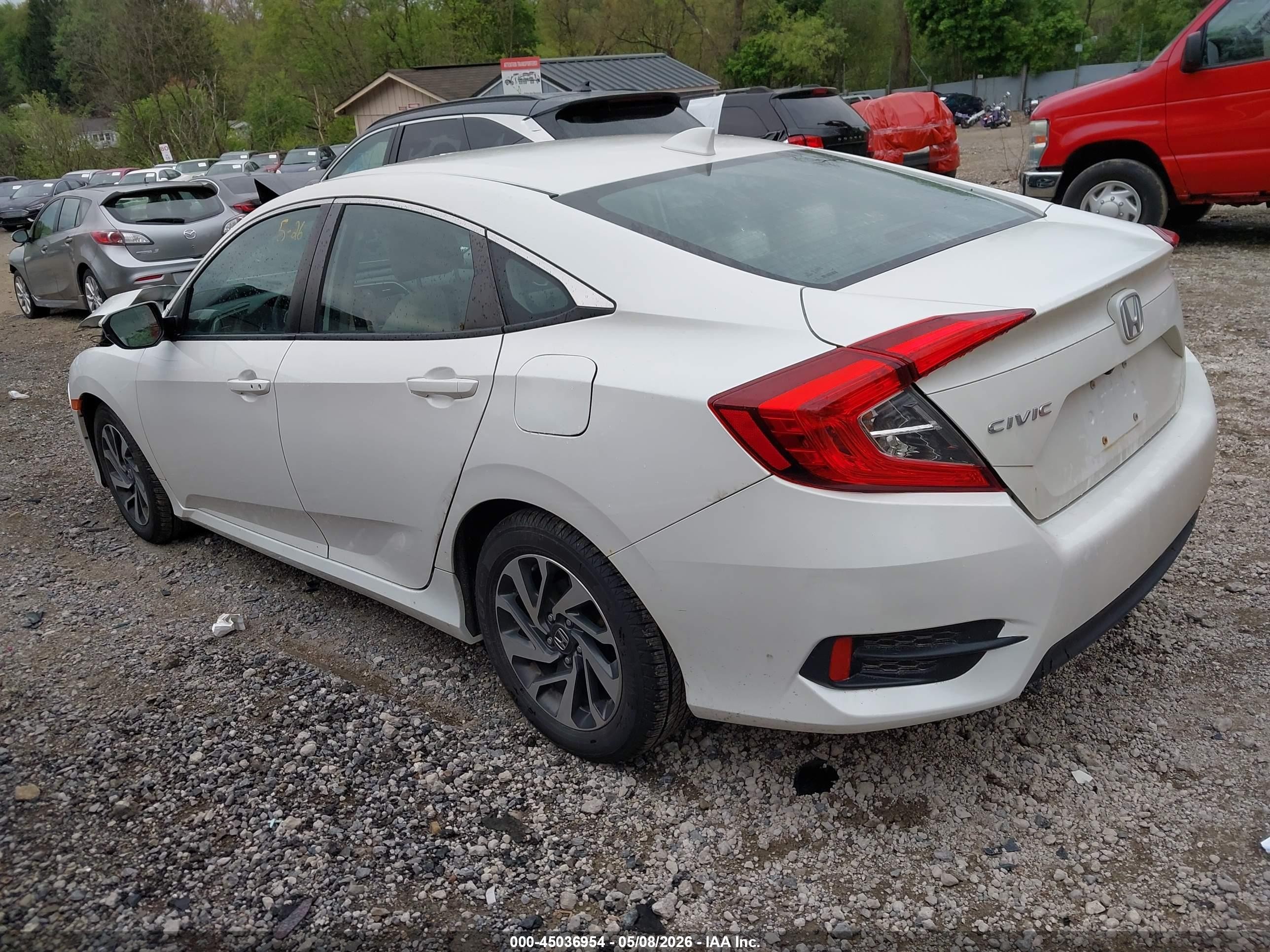 2017 Honda Civic Ex White vin: 19XFC2F79HE209032