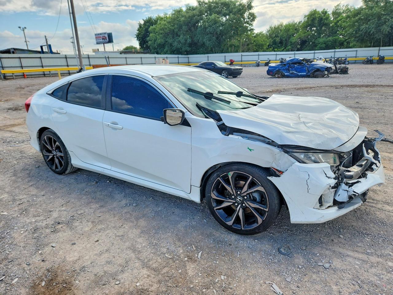 2019 Honda Civic Sport White vin: 19XFC2F82KE047714