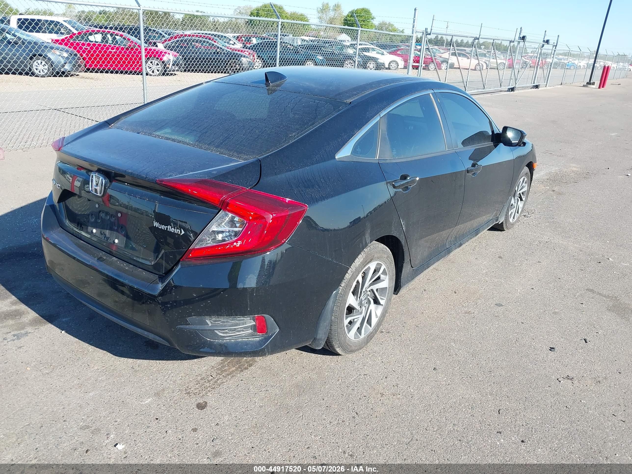 2017 Honda Civic Ex Black vin: 19XFC2F84HE069674