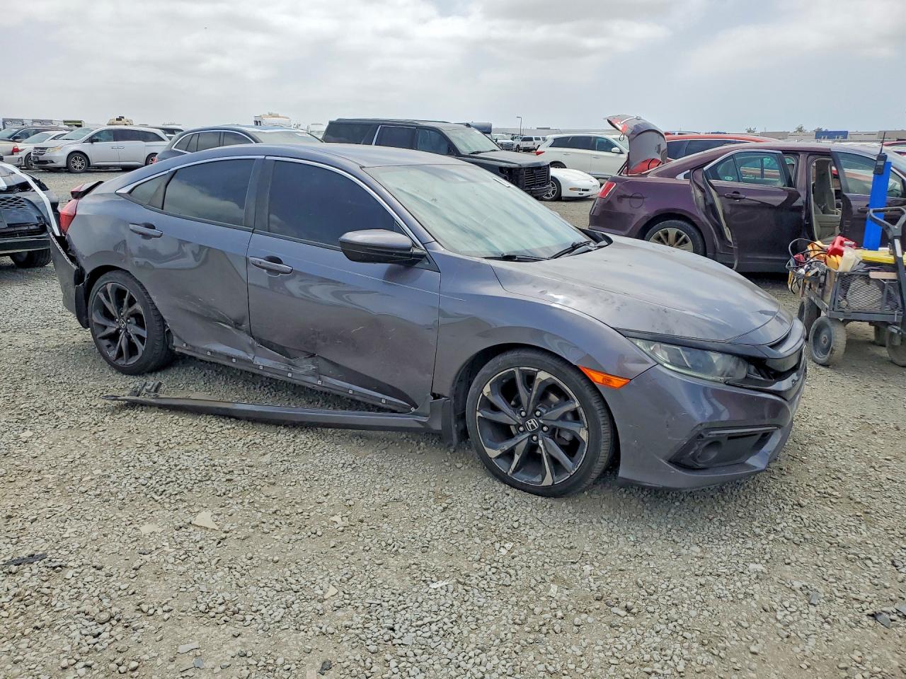 2019 Honda Civic Sport Gray vin: 19XFC2F84KE004024