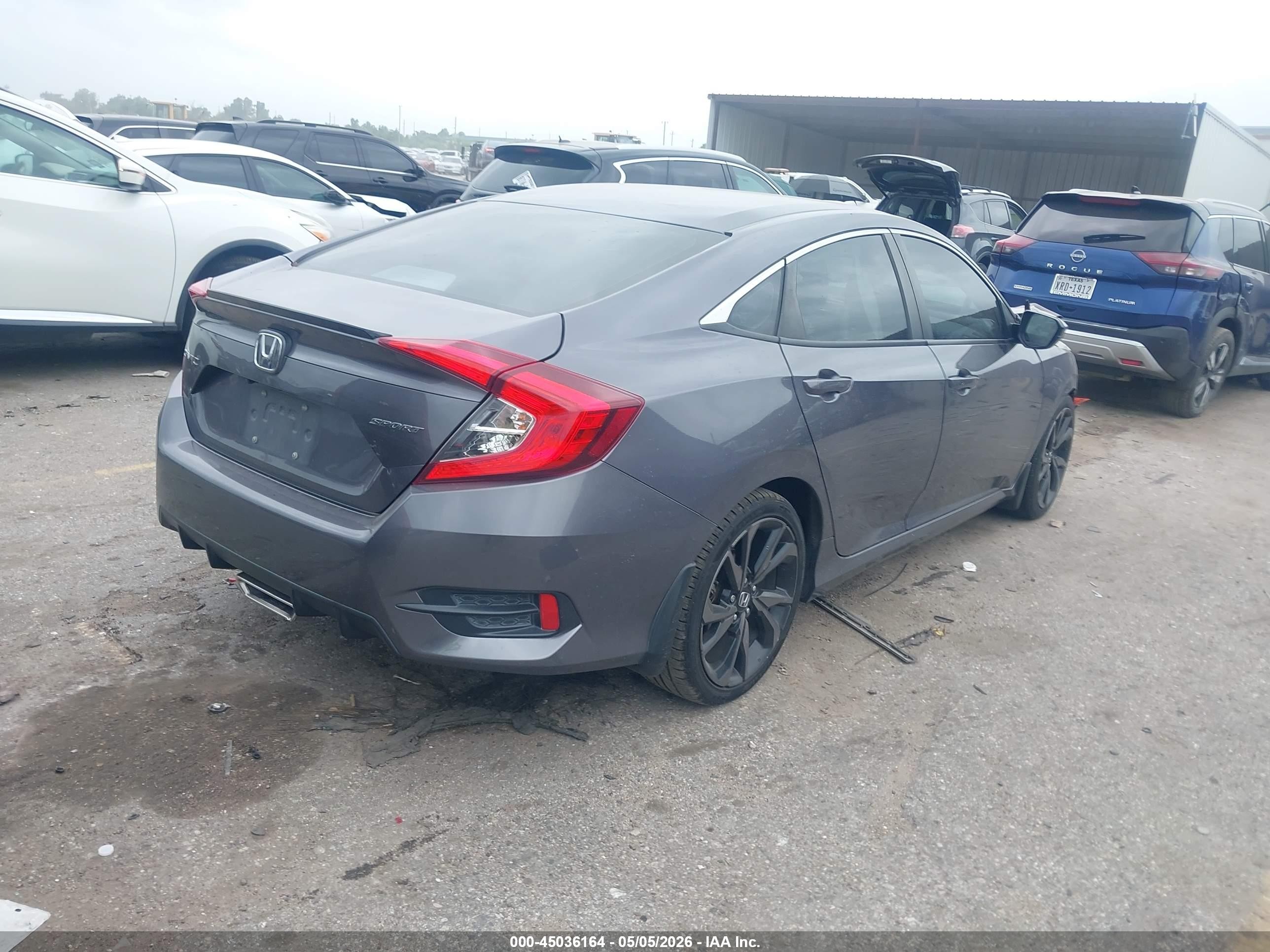 2019 Honda Civic Sport Gray vin: 19XFC2F84KE051358