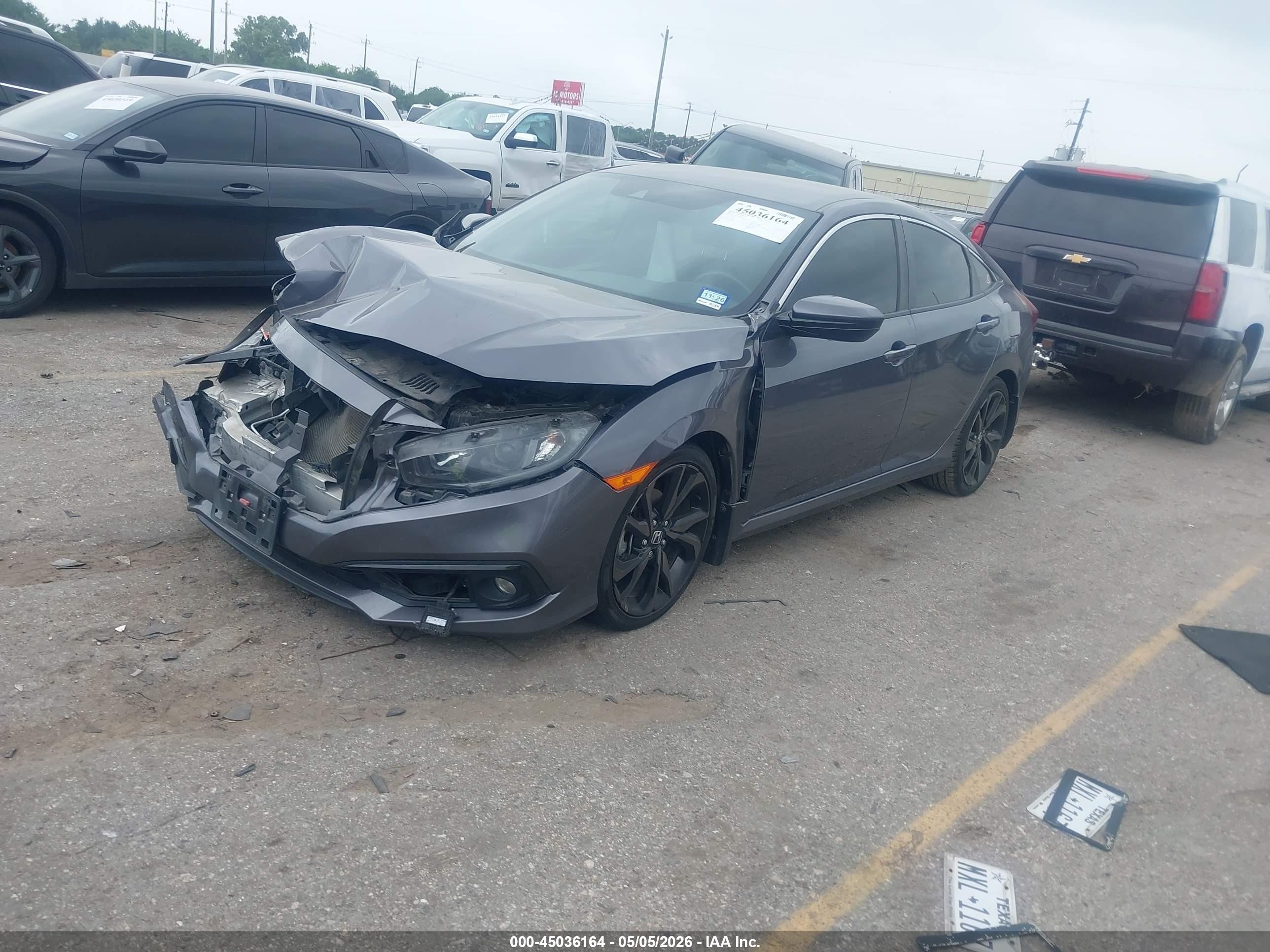 2019 Honda Civic Sport Gray vin: 19XFC2F84KE051358