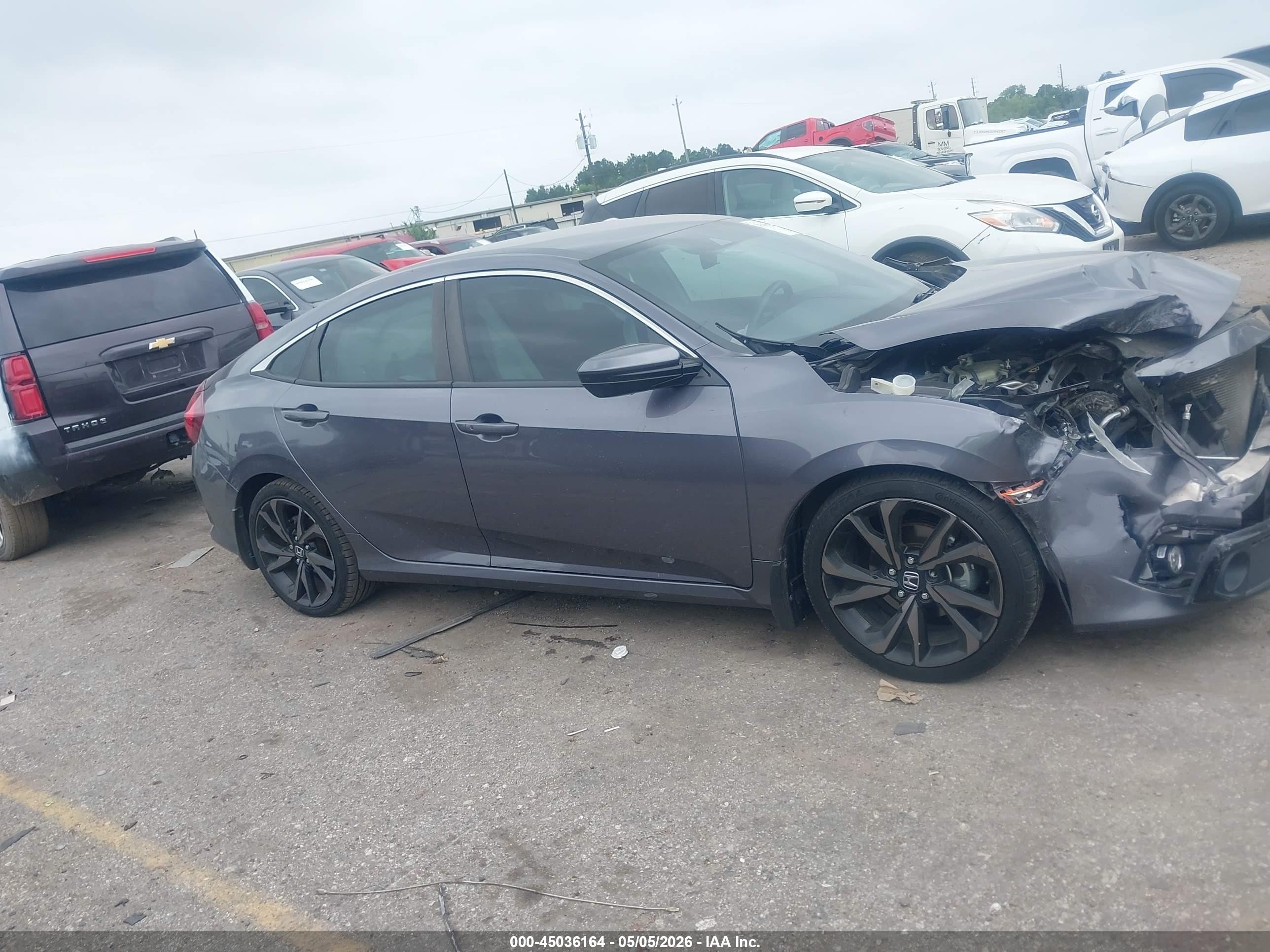 2019 Honda Civic Sport Gray vin: 19XFC2F84KE051358