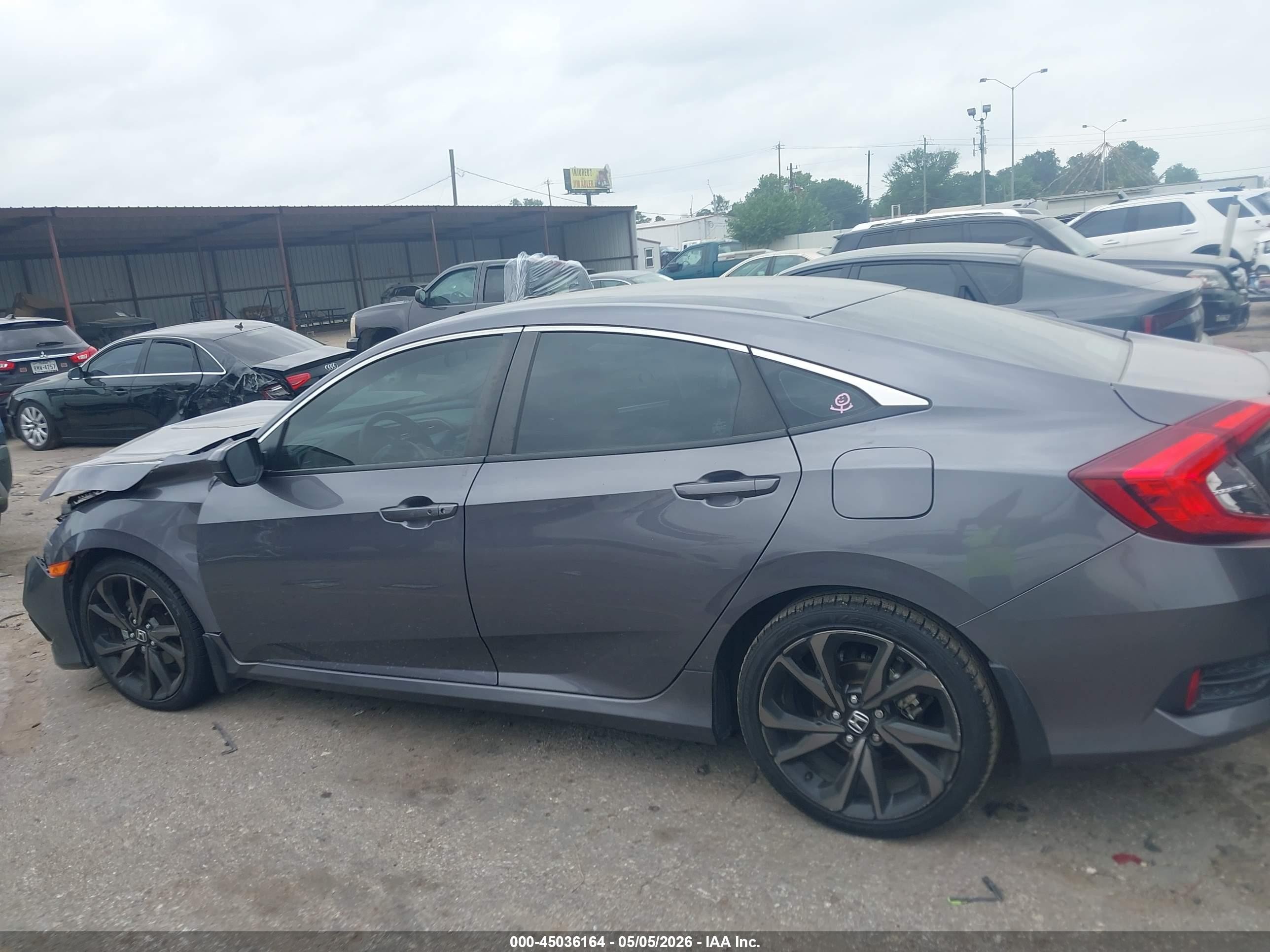2019 Honda Civic Sport Gray vin: 19XFC2F84KE051358