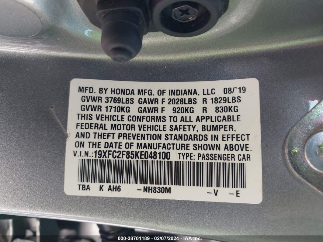 Price & History 2019 Honda Civic Sport 2.0l I-4 Dohc, Vvt, 158hp