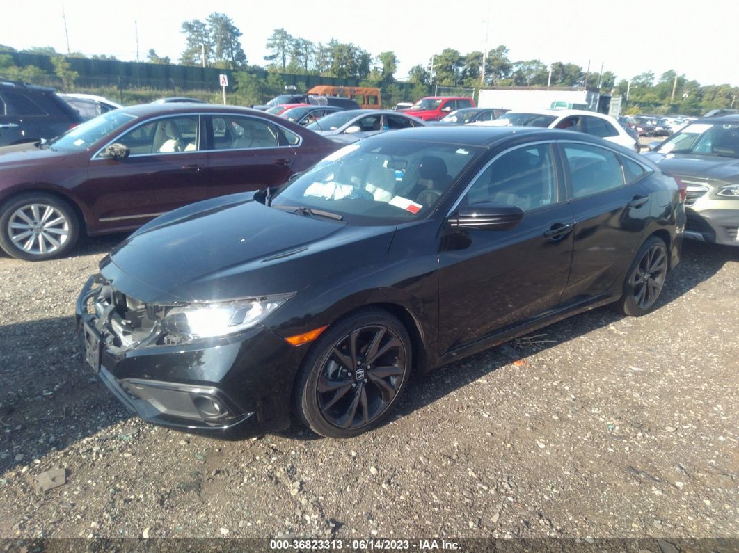 2021 Honda Civic Sedan Sport Black vin: 19XFC2F85ME200931
