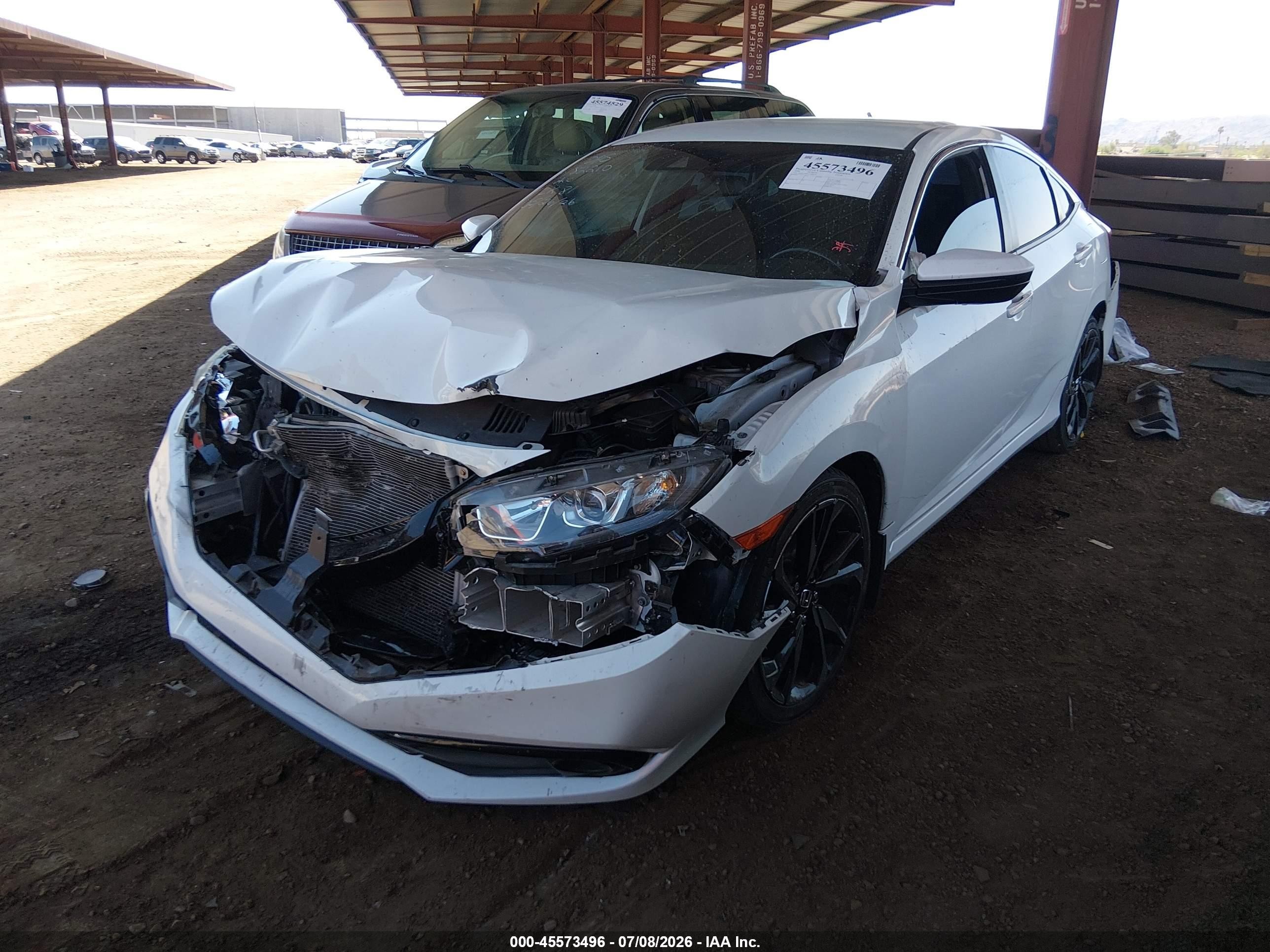 2020 Honda Civic Sport White vin: 19XFC2F87LE008179