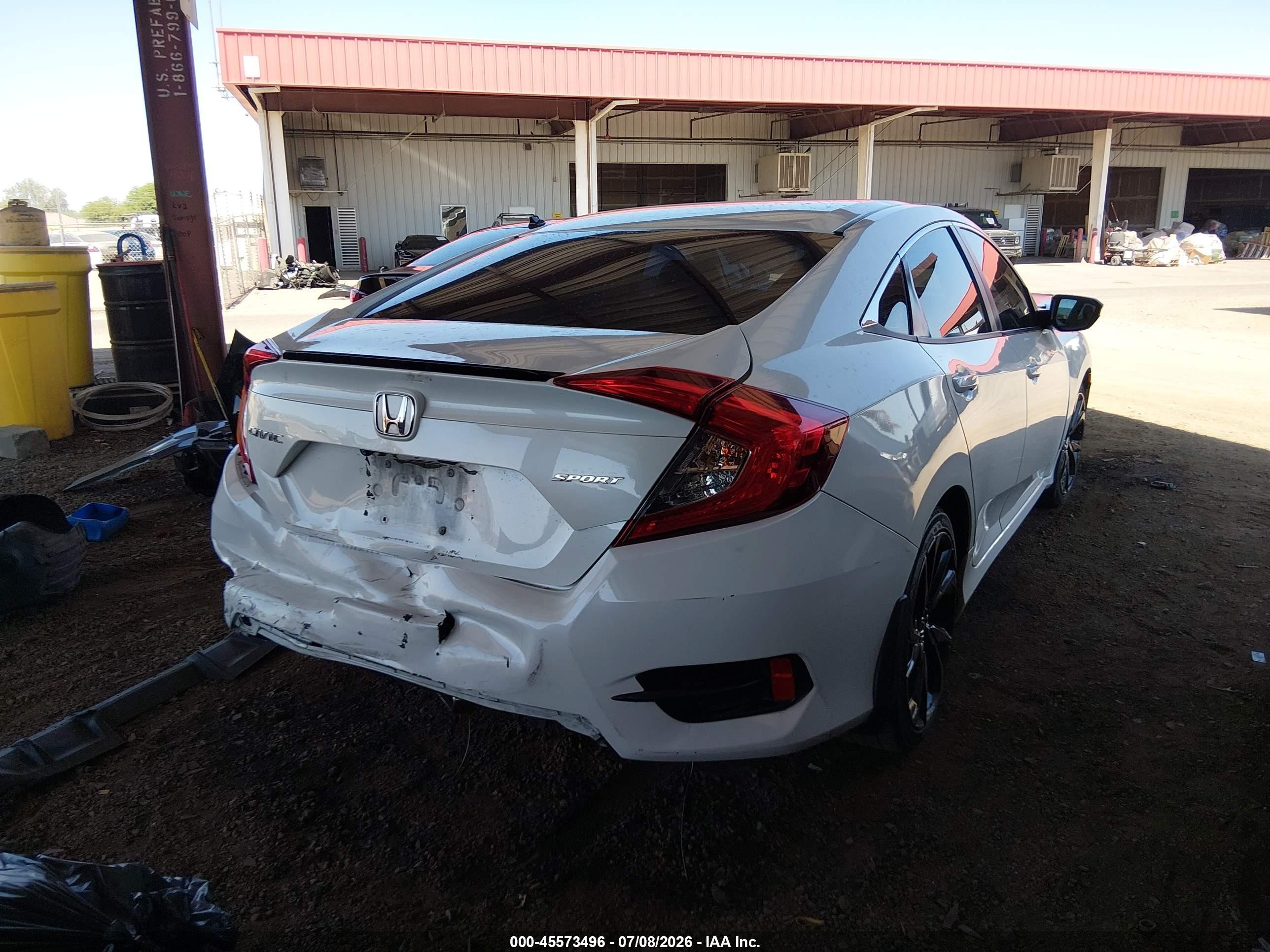 2020 Honda Civic Sport White vin: 19XFC2F87LE008179