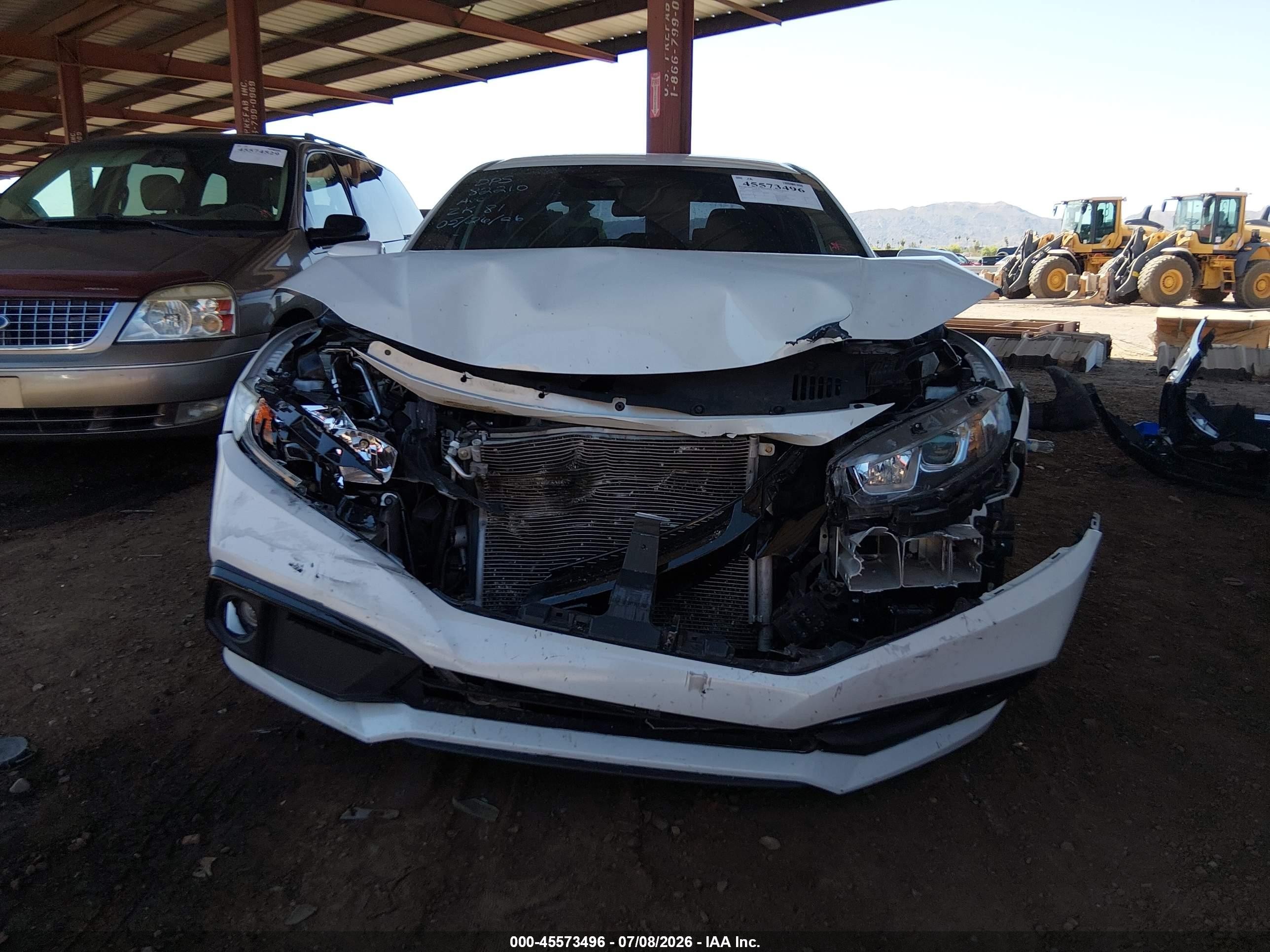 2020 Honda Civic Sport White vin: 19XFC2F87LE008179