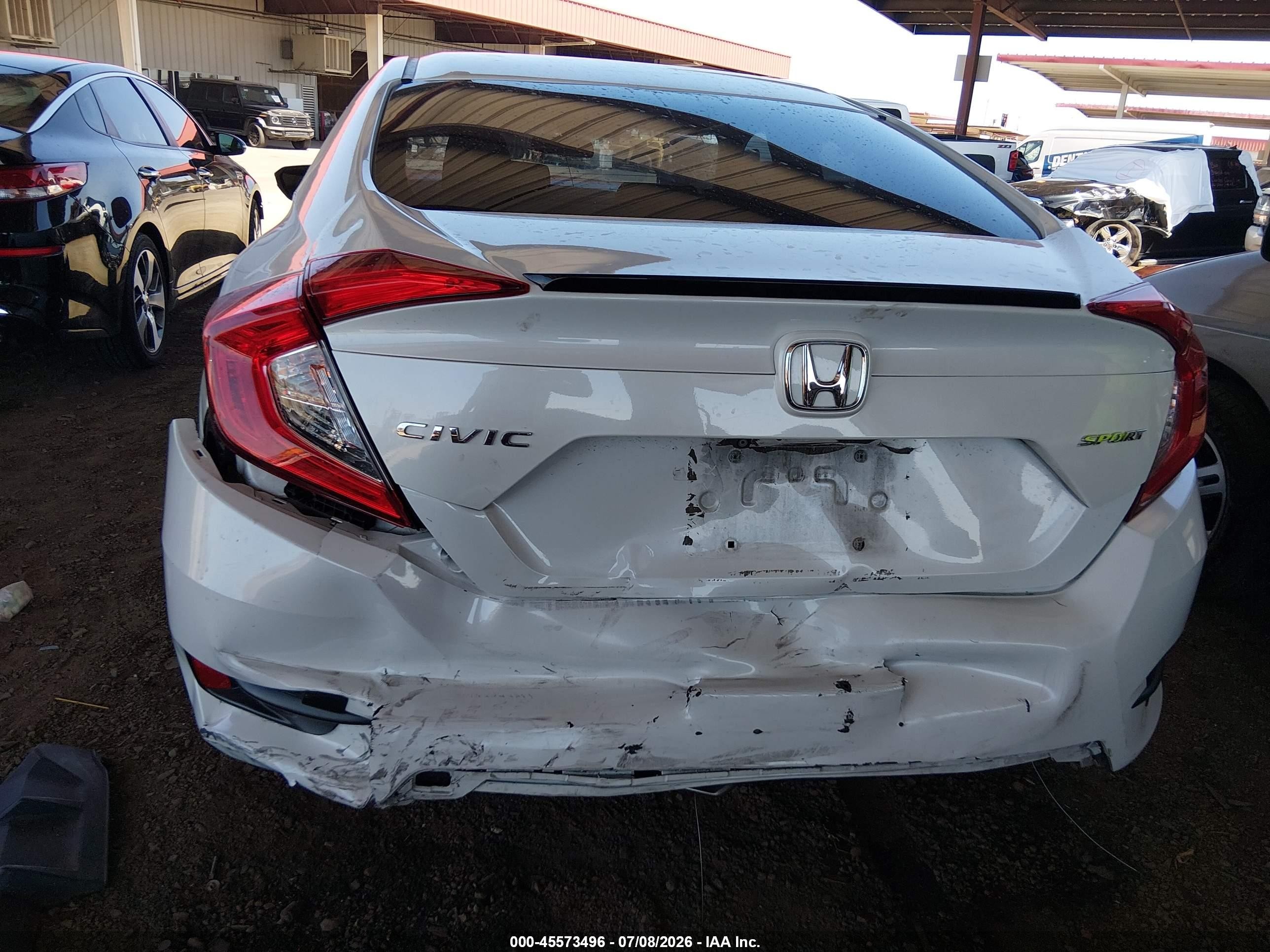 2020 Honda Civic Sport White vin: 19XFC2F87LE008179