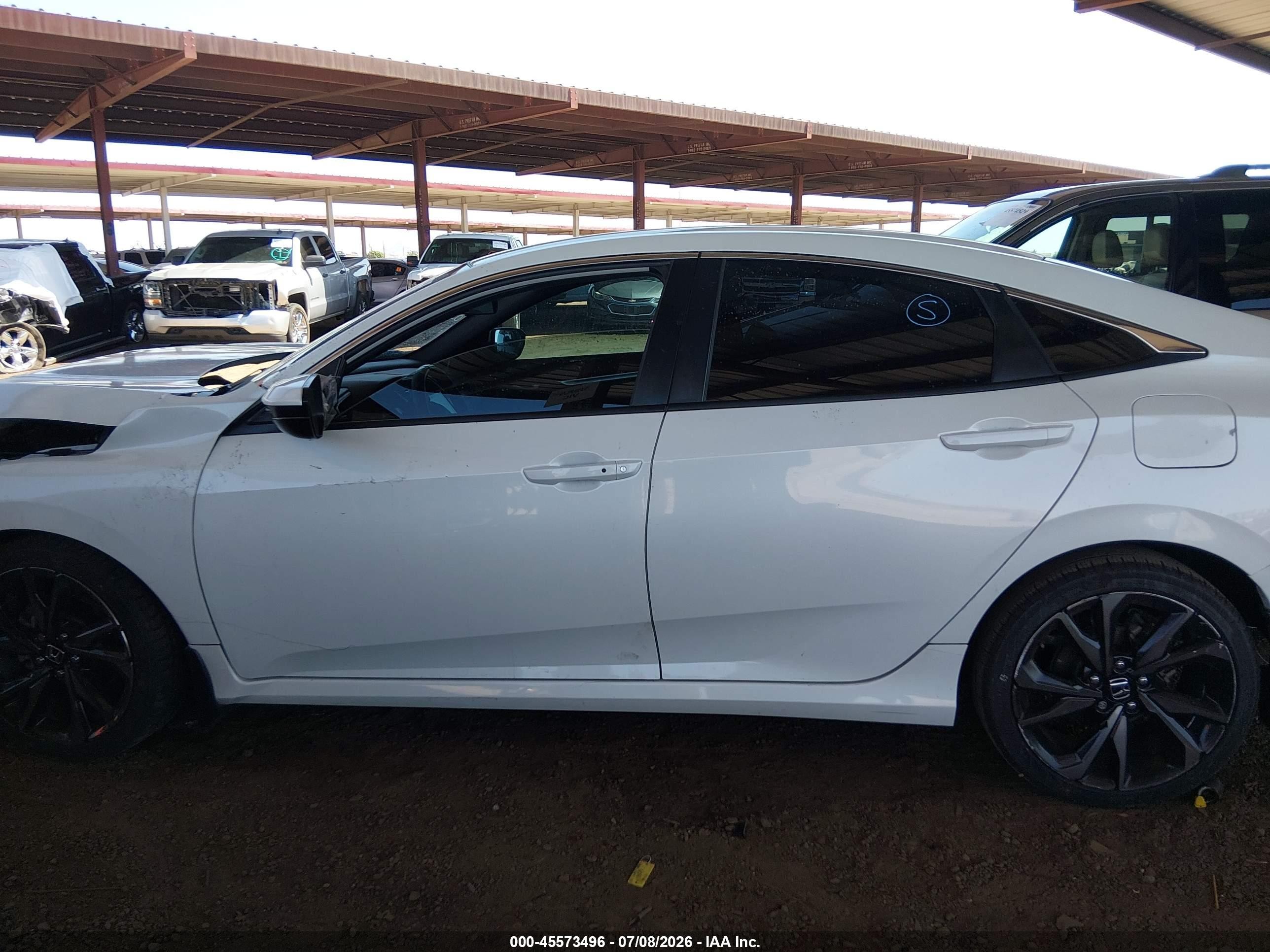 2020 Honda Civic Sport White vin: 19XFC2F87LE008179