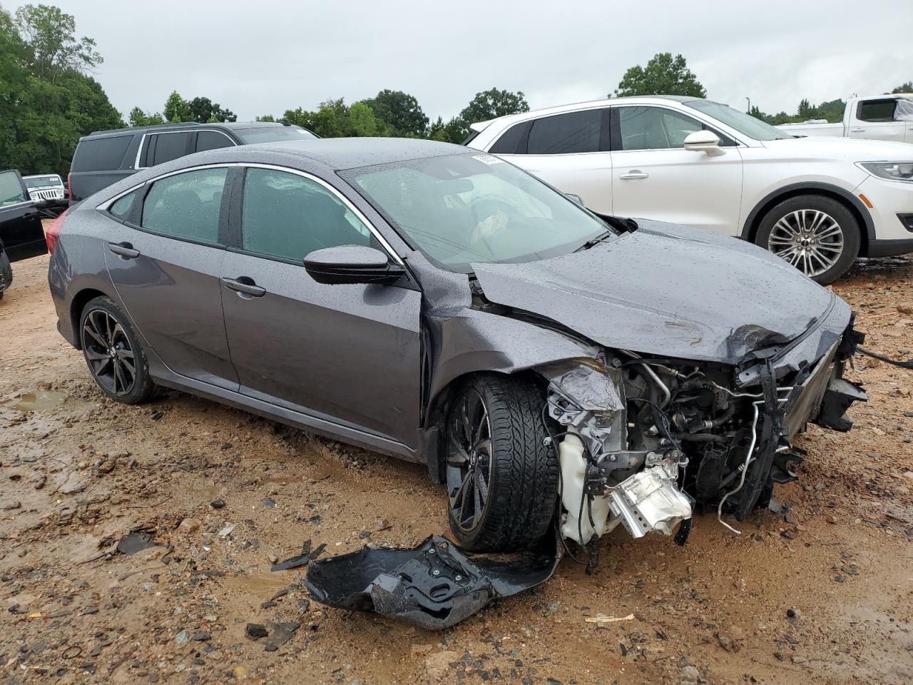 2021 Honda Civic Sport Gray vin: 19XFC2F87ME003372