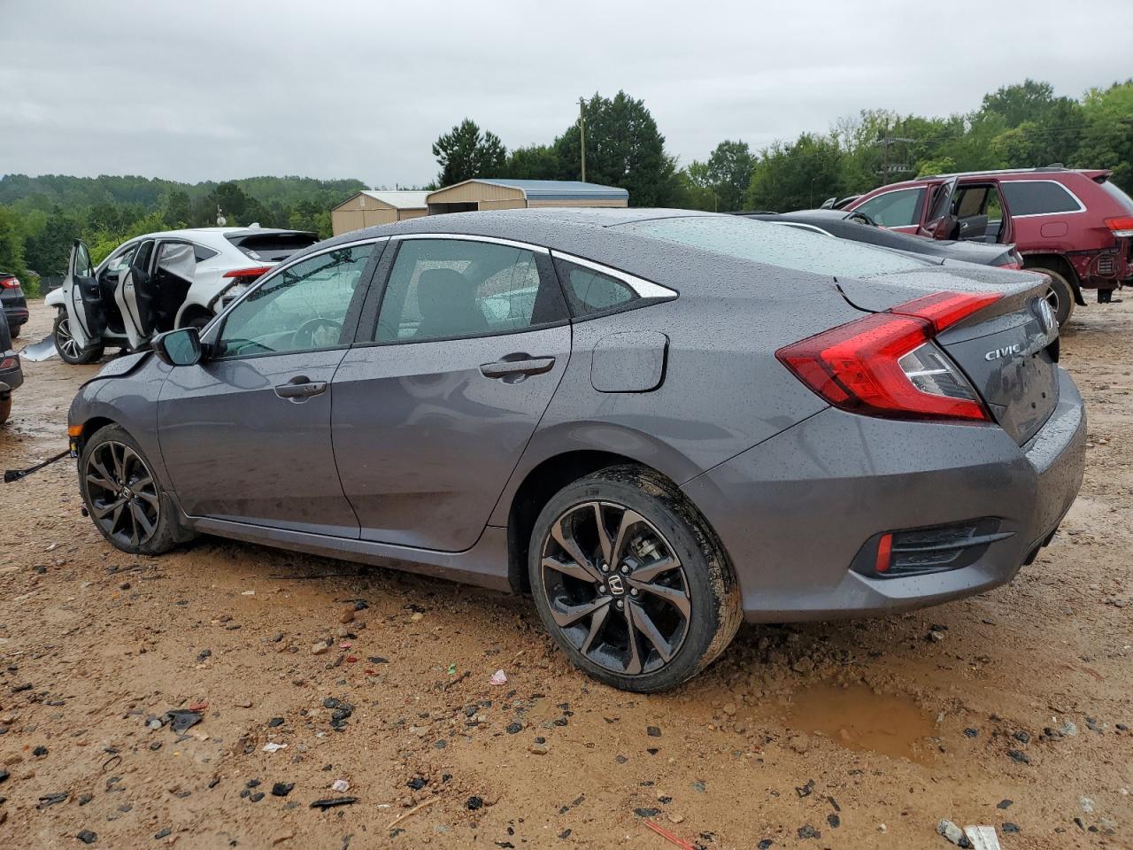 2021 Honda Civic Sport Gray vin: 19XFC2F87ME003372