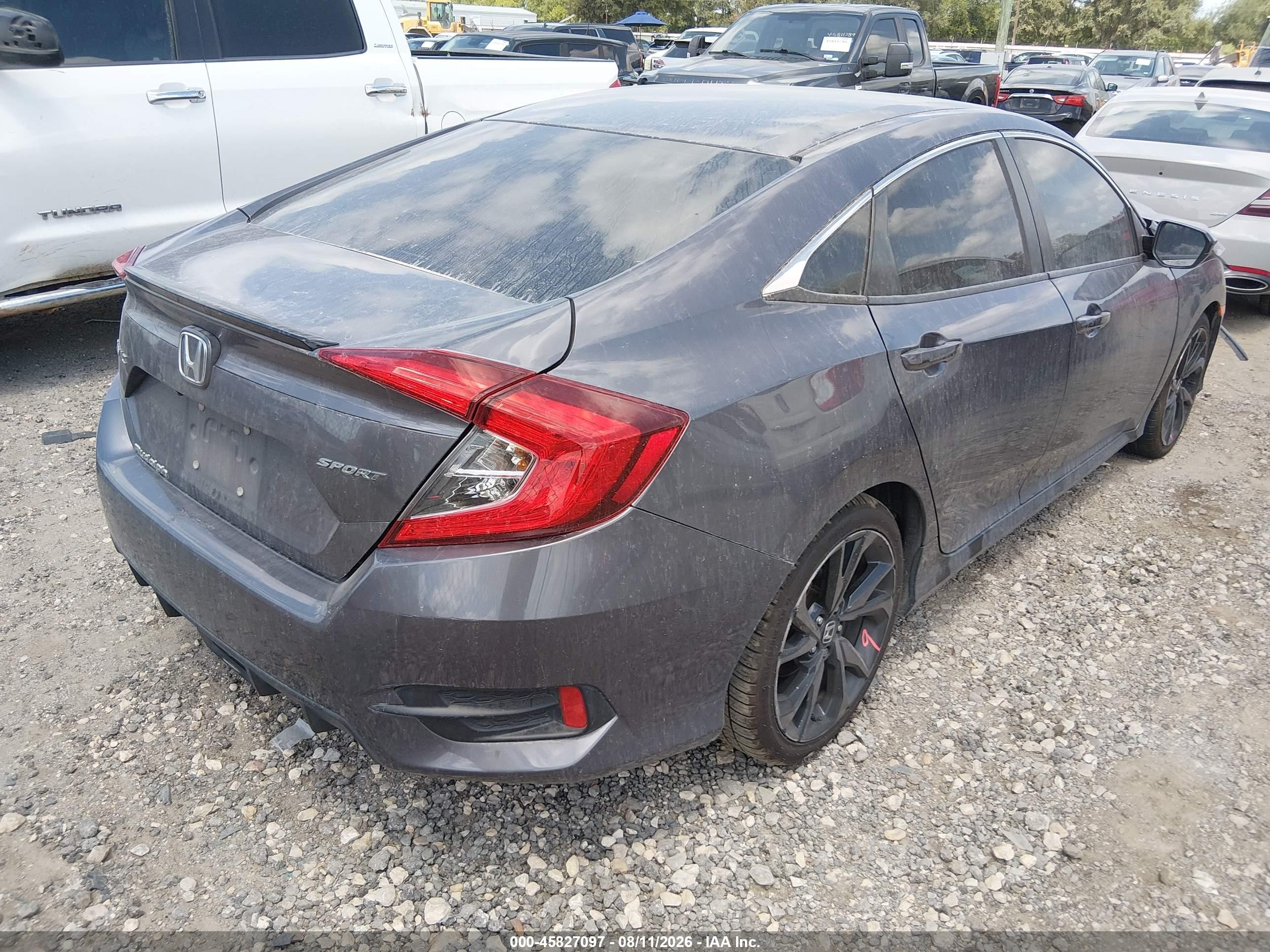 2019 Honda Civic Sport Gray vin: 19XFC2F88KE045109