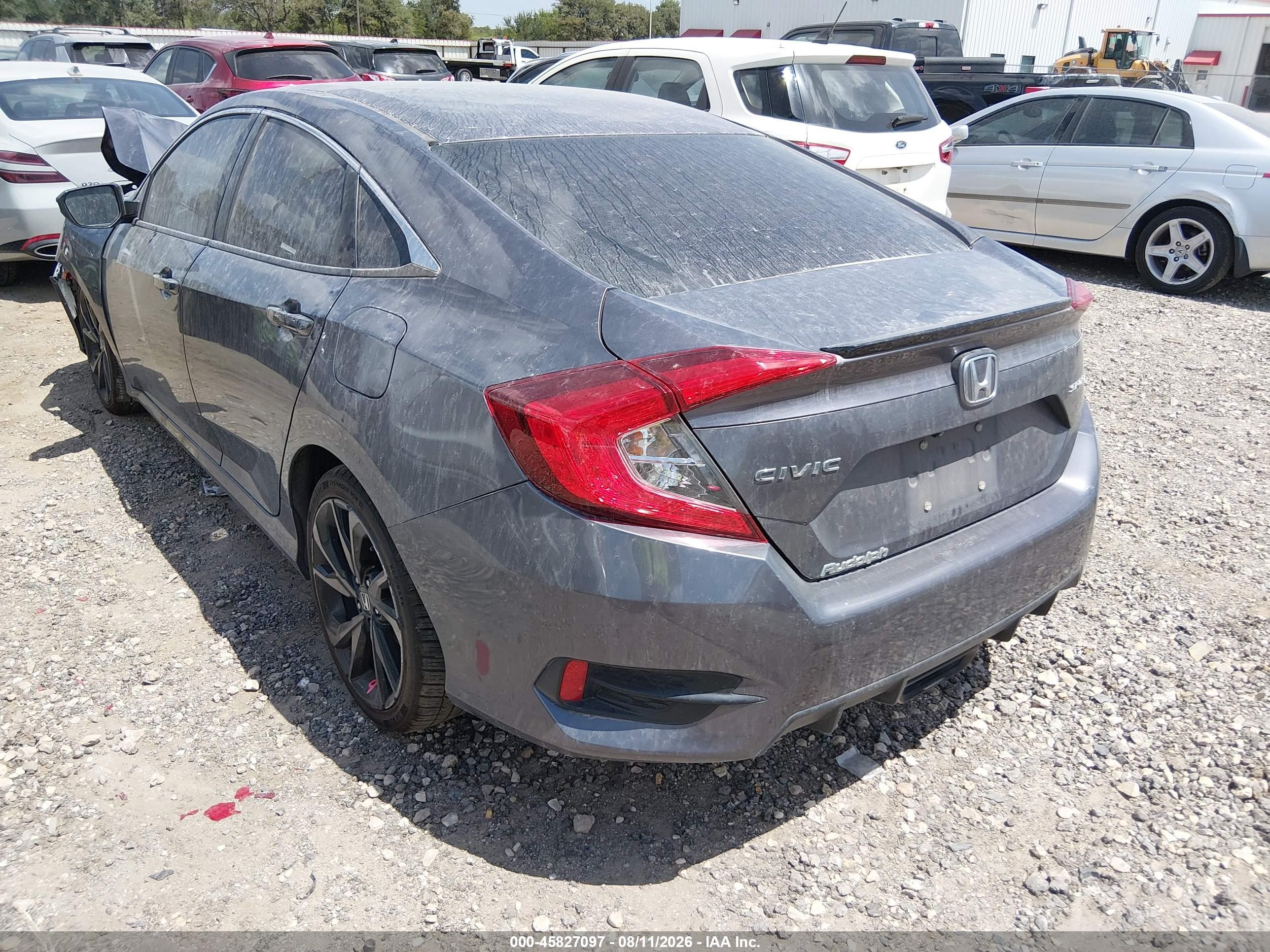 2019 Honda Civic Sport Gray vin: 19XFC2F88KE045109
