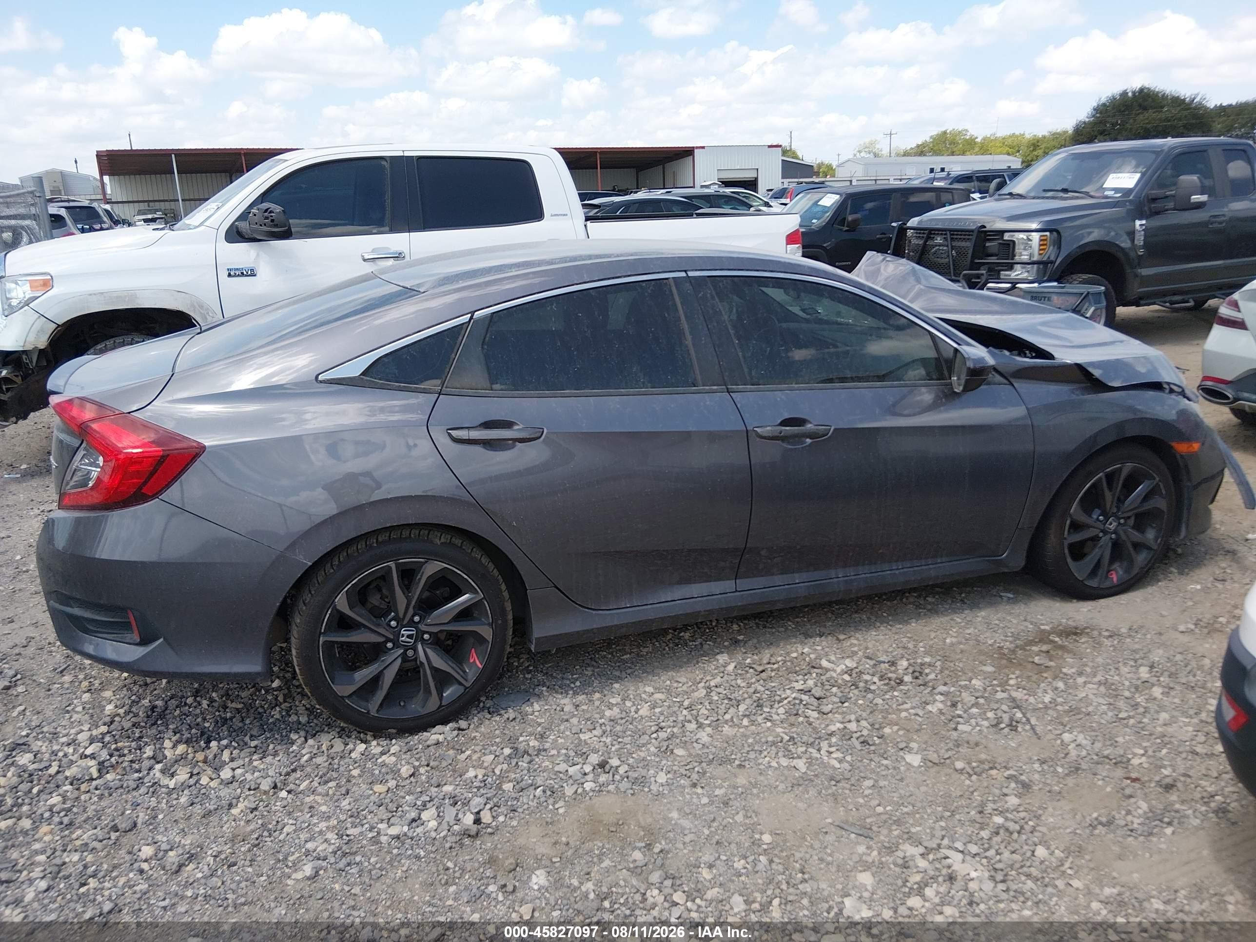 2019 Honda Civic Sport Gray vin: 19XFC2F88KE045109