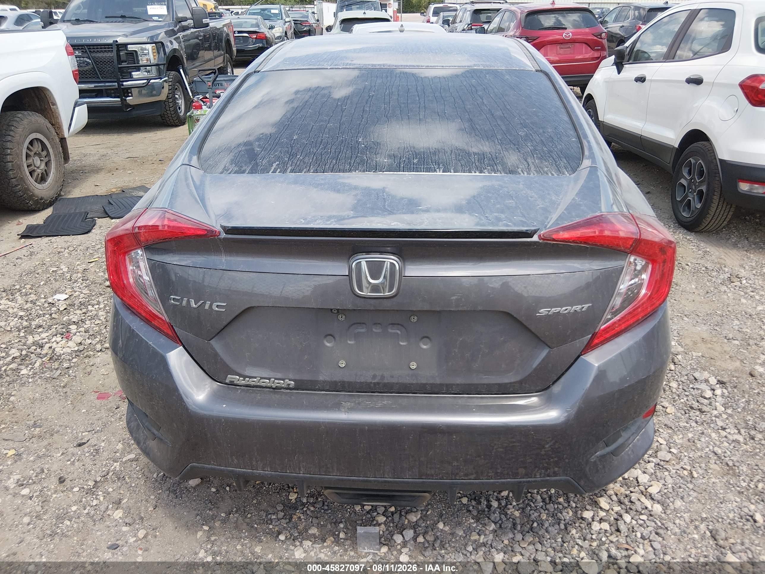 2019 Honda Civic Sport Gray vin: 19XFC2F88KE045109