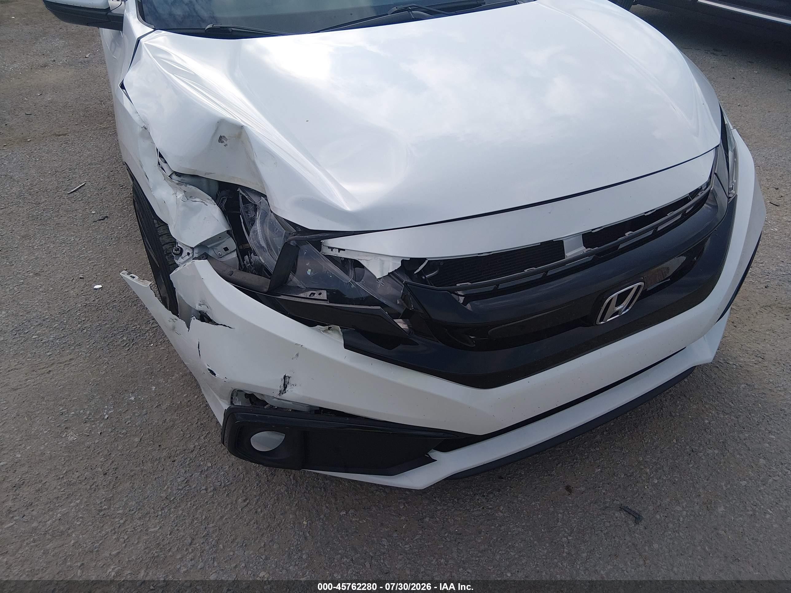 2019 Honda Civic Sport White vin: 19XFC2F88KE047152