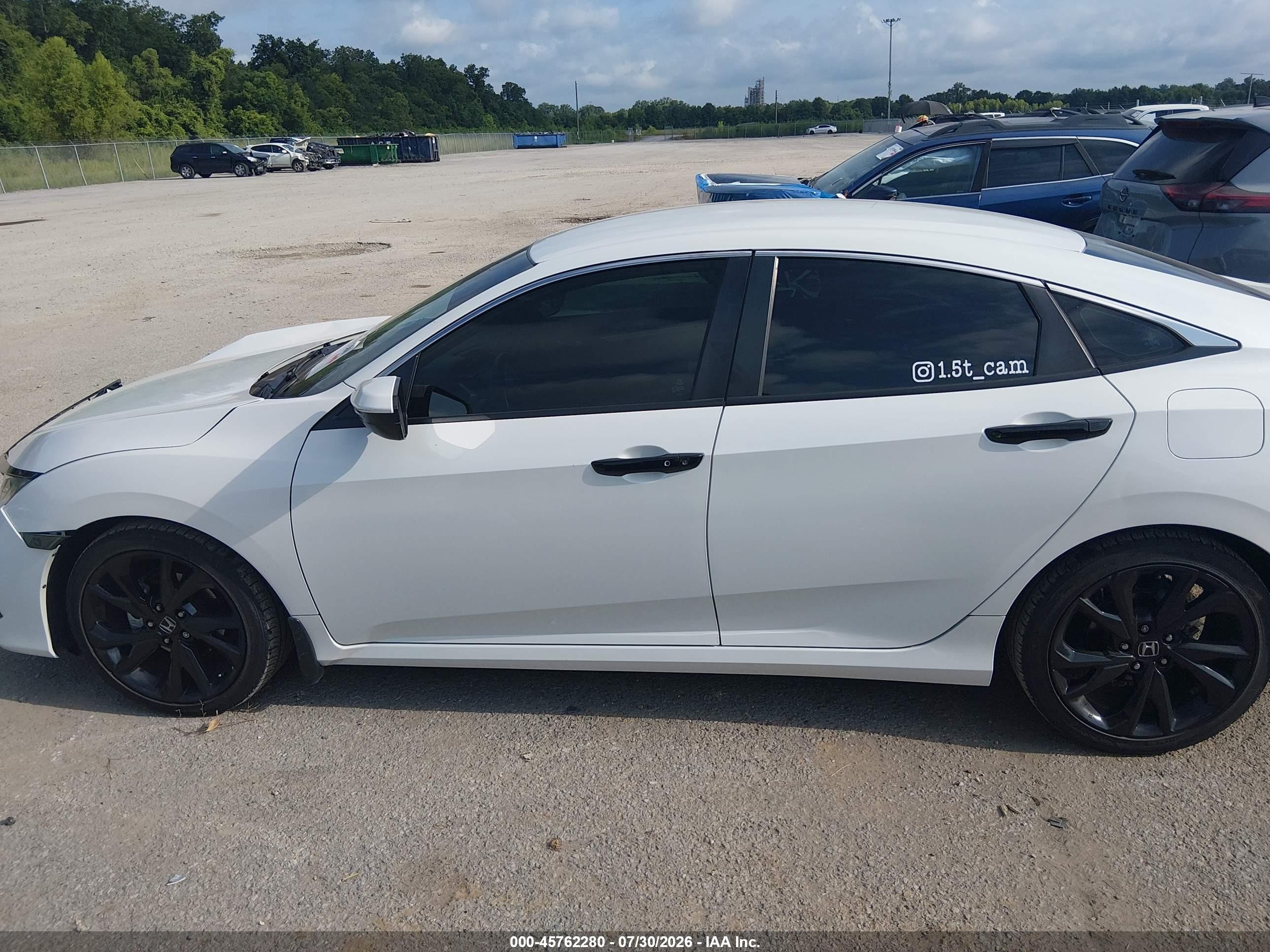 2019 Honda Civic Sport White vin: 19XFC2F88KE047152
