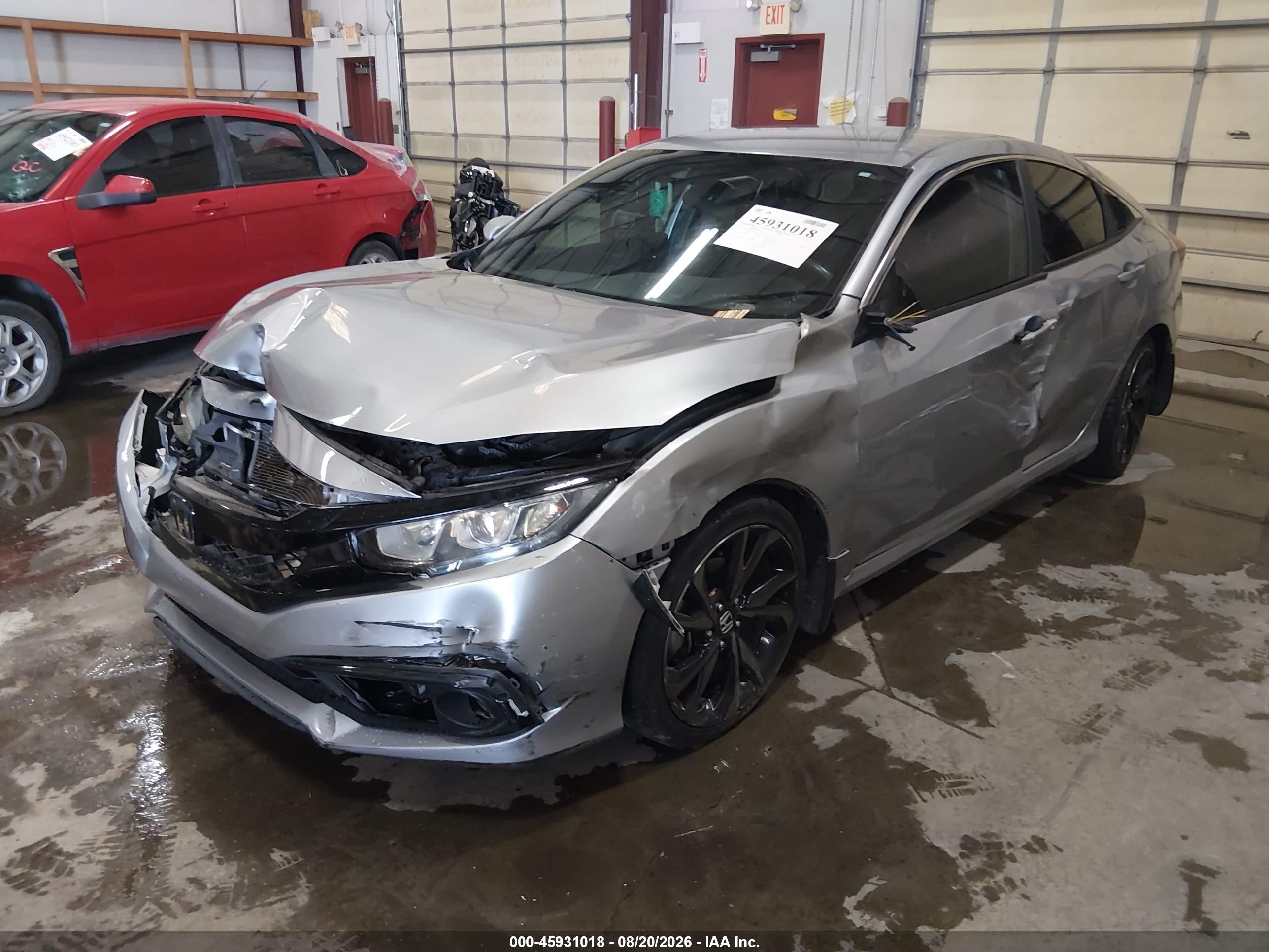 2020 Honda Civic Sport Gray vin: 19XFC2F89LE007843