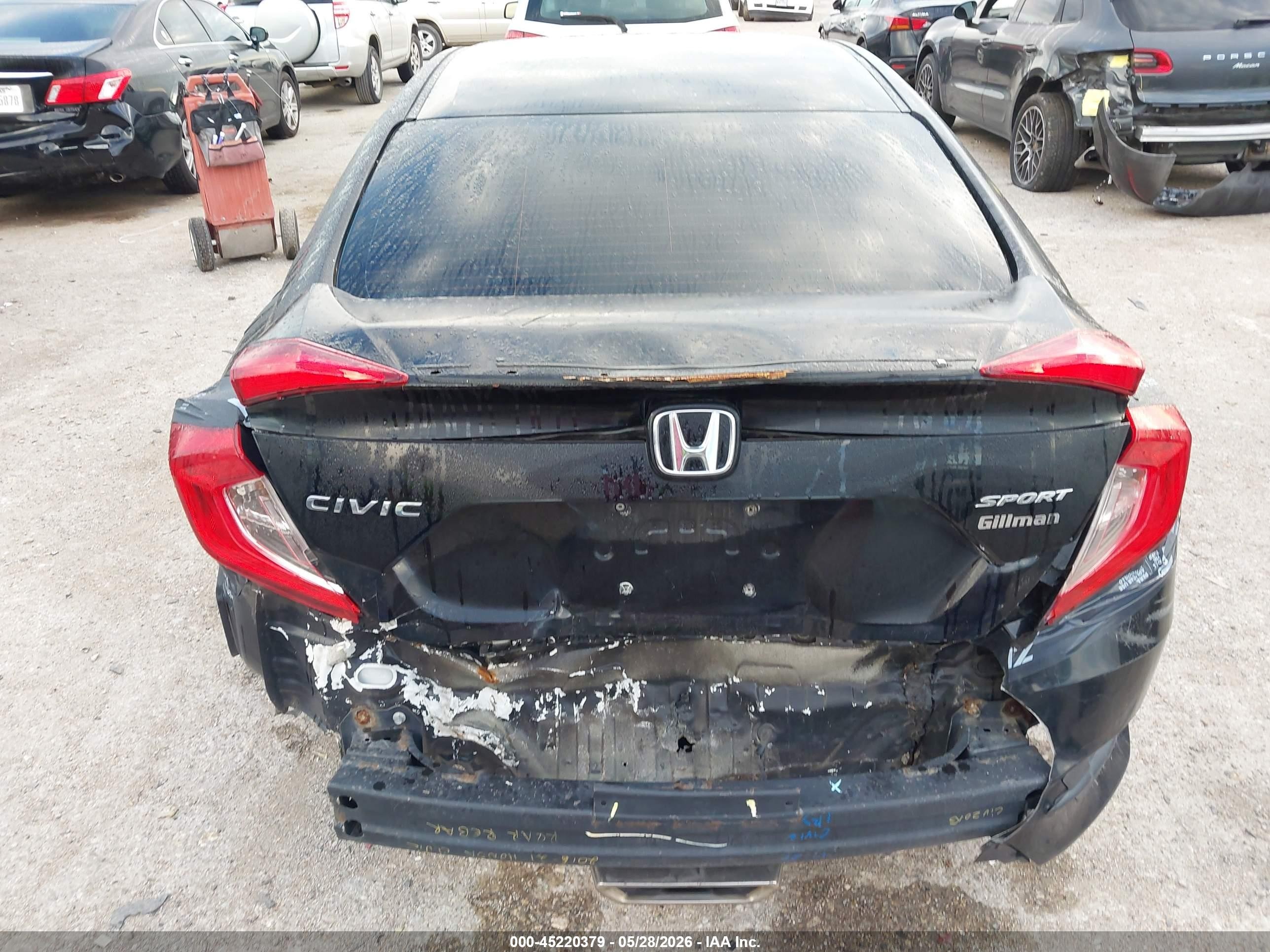 2019 Honda Civic Sport Black vin: 19XFC2F8XKE006151