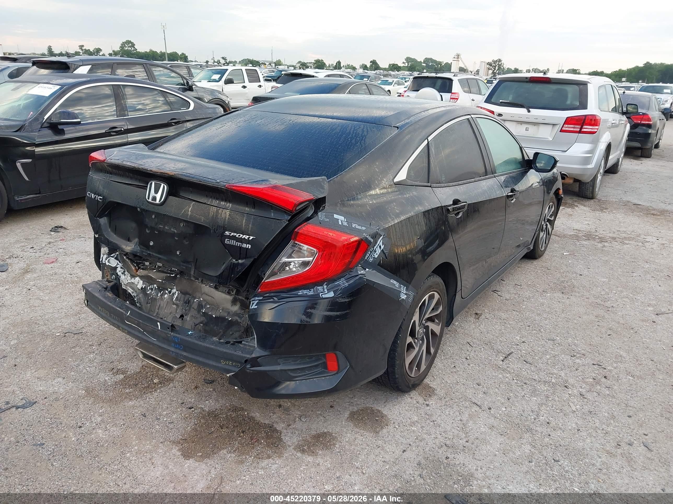 2019 Honda Civic Sport Black vin: 19XFC2F8XKE006151