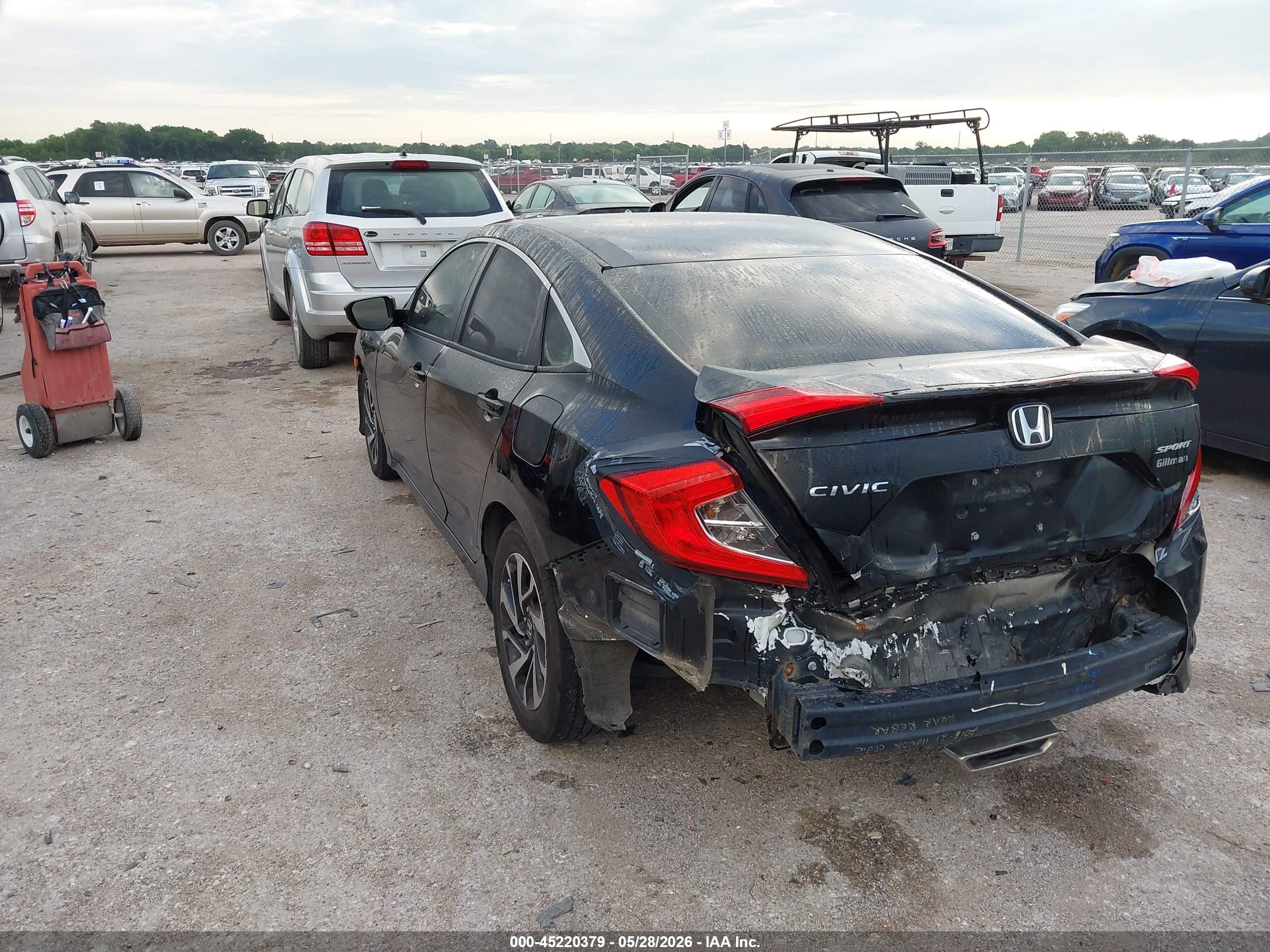 2019 Honda Civic Sport Black vin: 19XFC2F8XKE006151