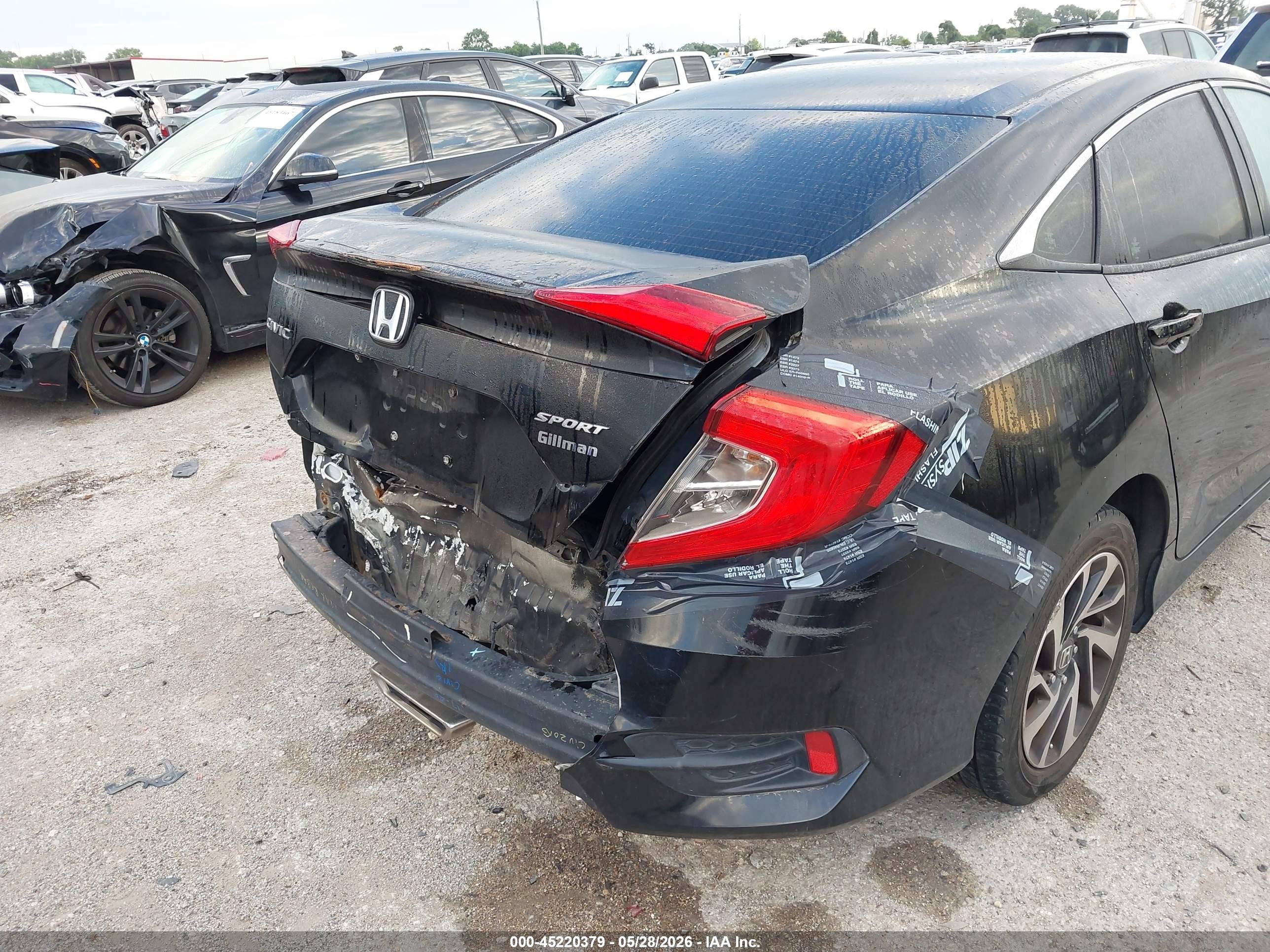 2019 Honda Civic Sport Black vin: 19XFC2F8XKE006151