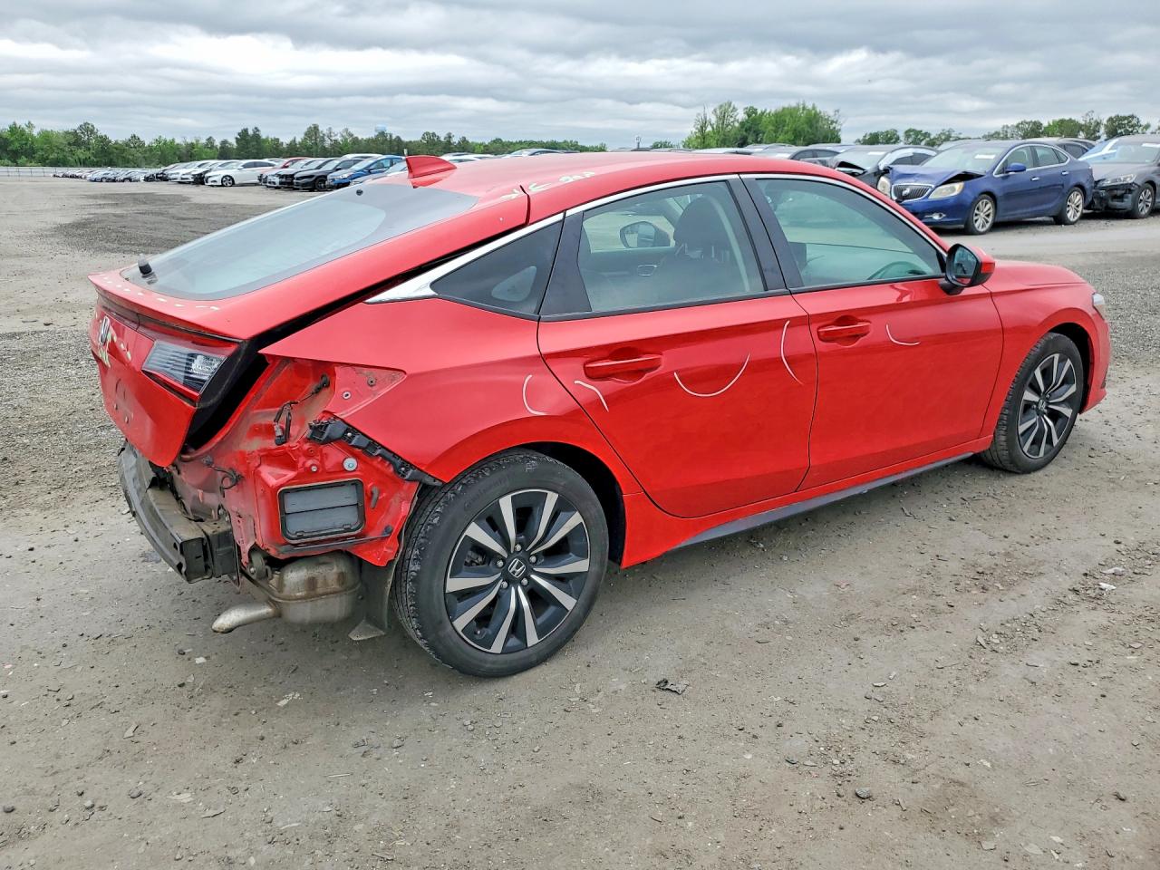 2022 Honda Civic Exl Red vin: 19XFL1H71NE015615