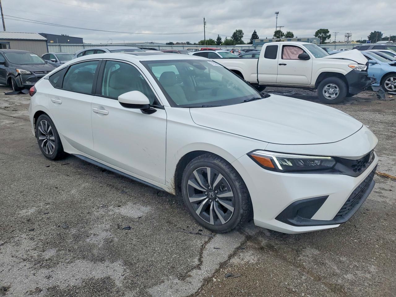 2023 Honda Civic Exl White vin: 19XFL1H73PE015232