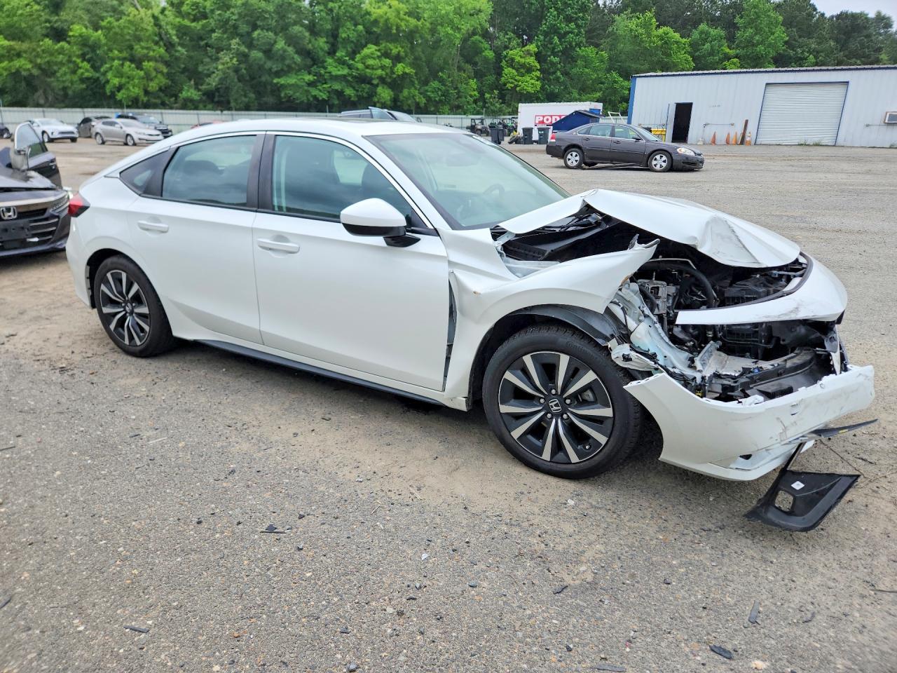 2024 Honda Civic Exl White vin: 19XFL1H73RE019557