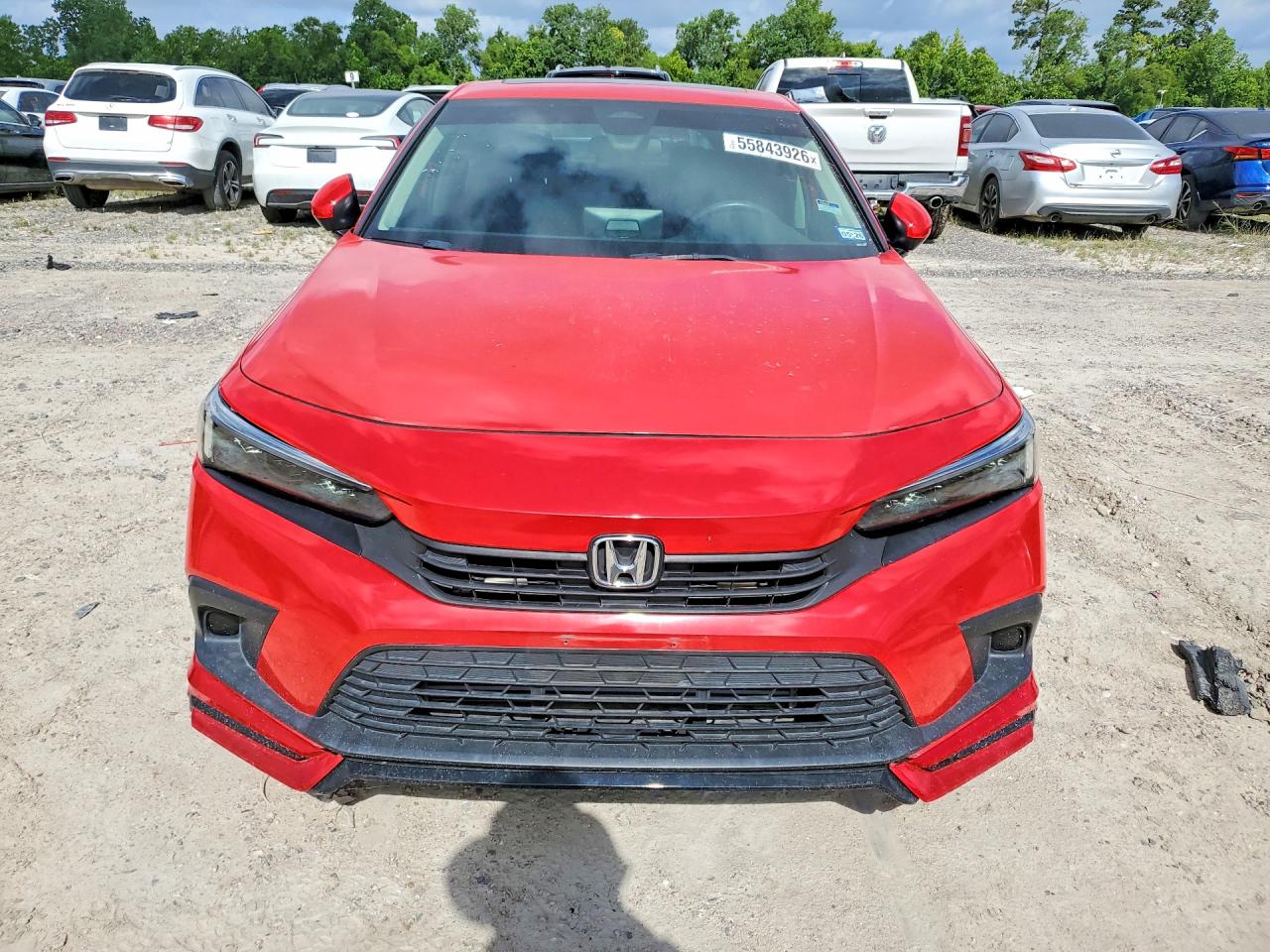 2022 Honda  Civic Hatchback Red vin: 19XFL1H74NE011249