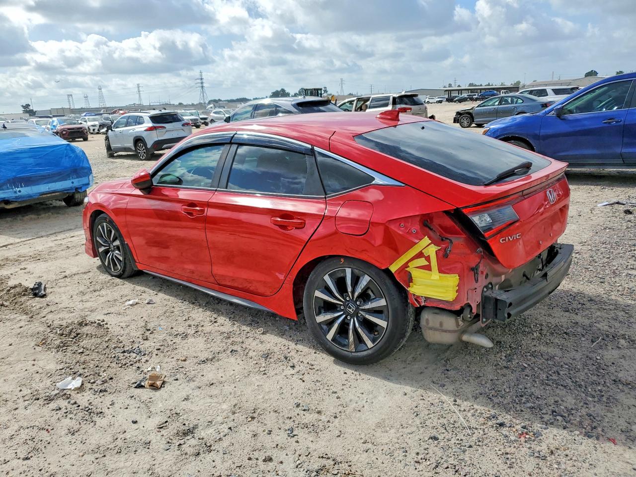 2022 Honda  Civic Hatchback Red vin: 19XFL1H74NE011249