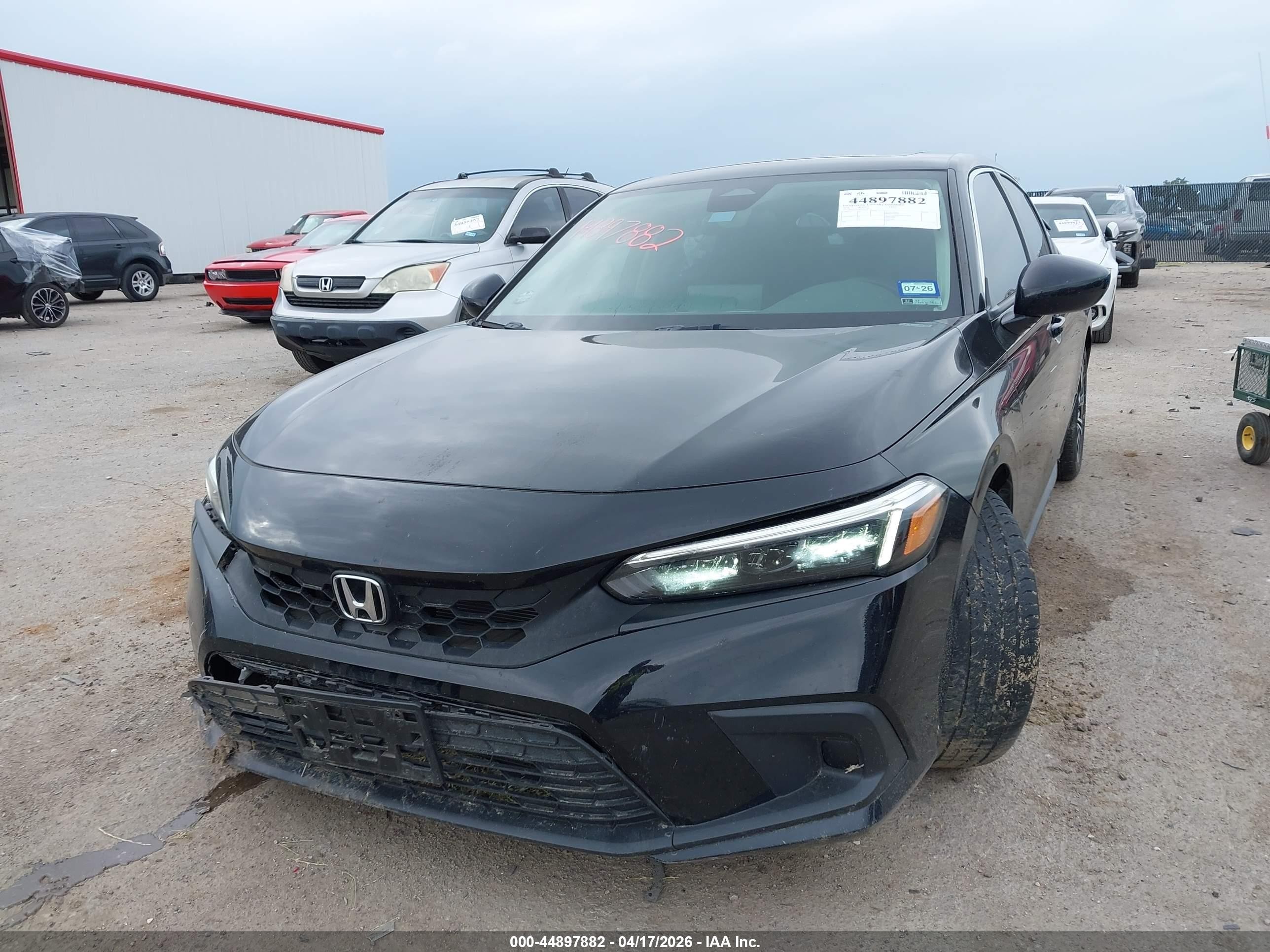 2023 Honda Civic Ex-l/ex-l W/o Bsi Black vin: 19XFL1H74PE013781