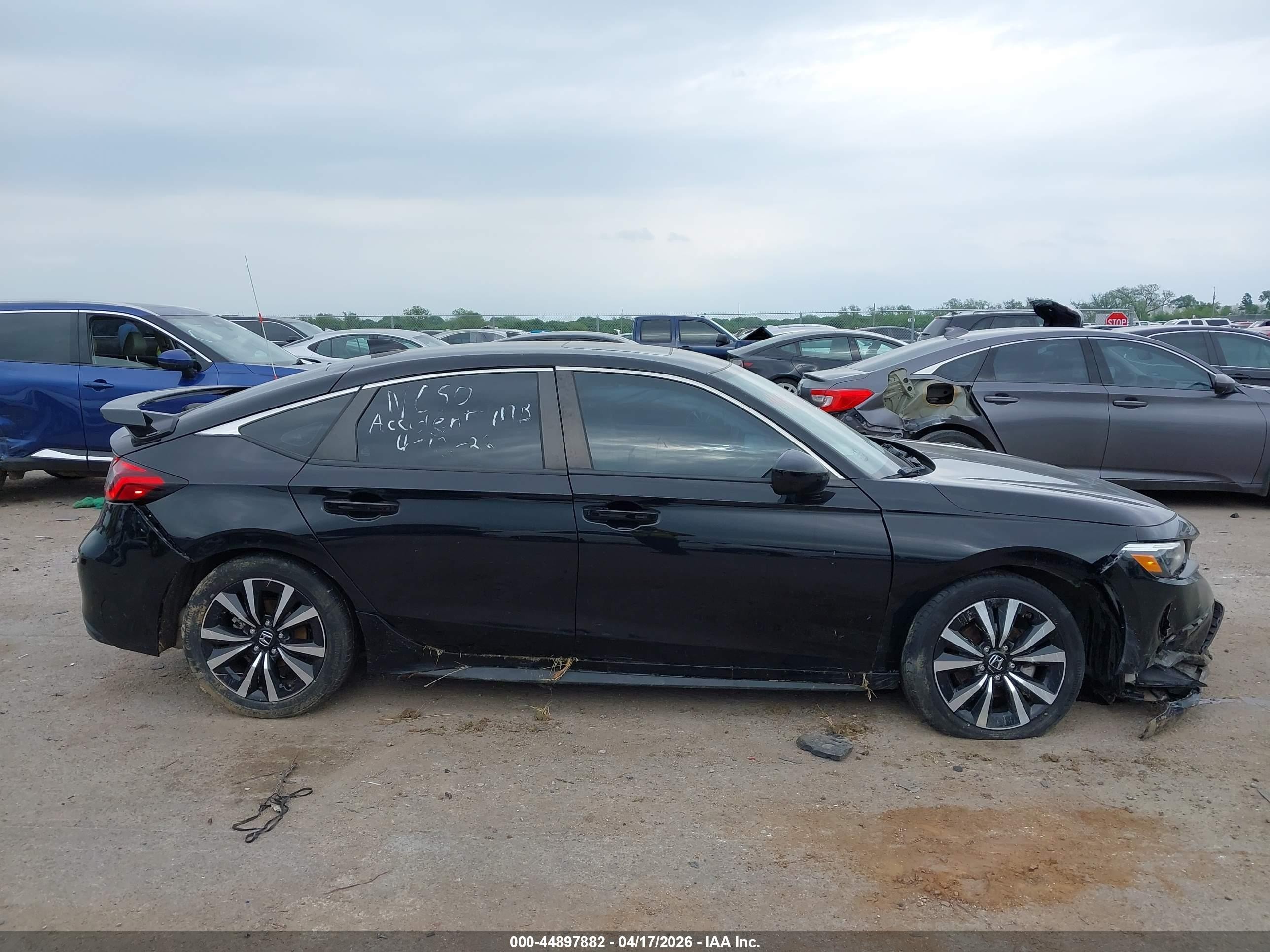 2023 Honda Civic Ex-l/ex-l W/o Bsi Black vin: 19XFL1H74PE013781