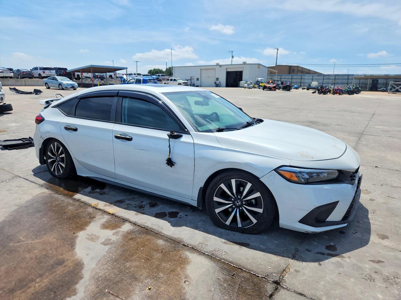 2022 Honda Civic Exl White vin: 19XFL1H76NE008952