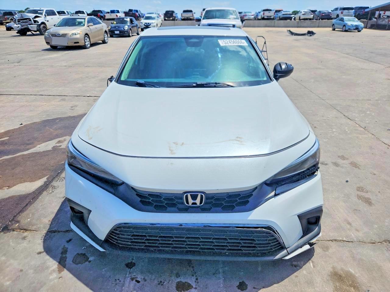 2022 Honda Civic Exl White vin: 19XFL1H76NE008952