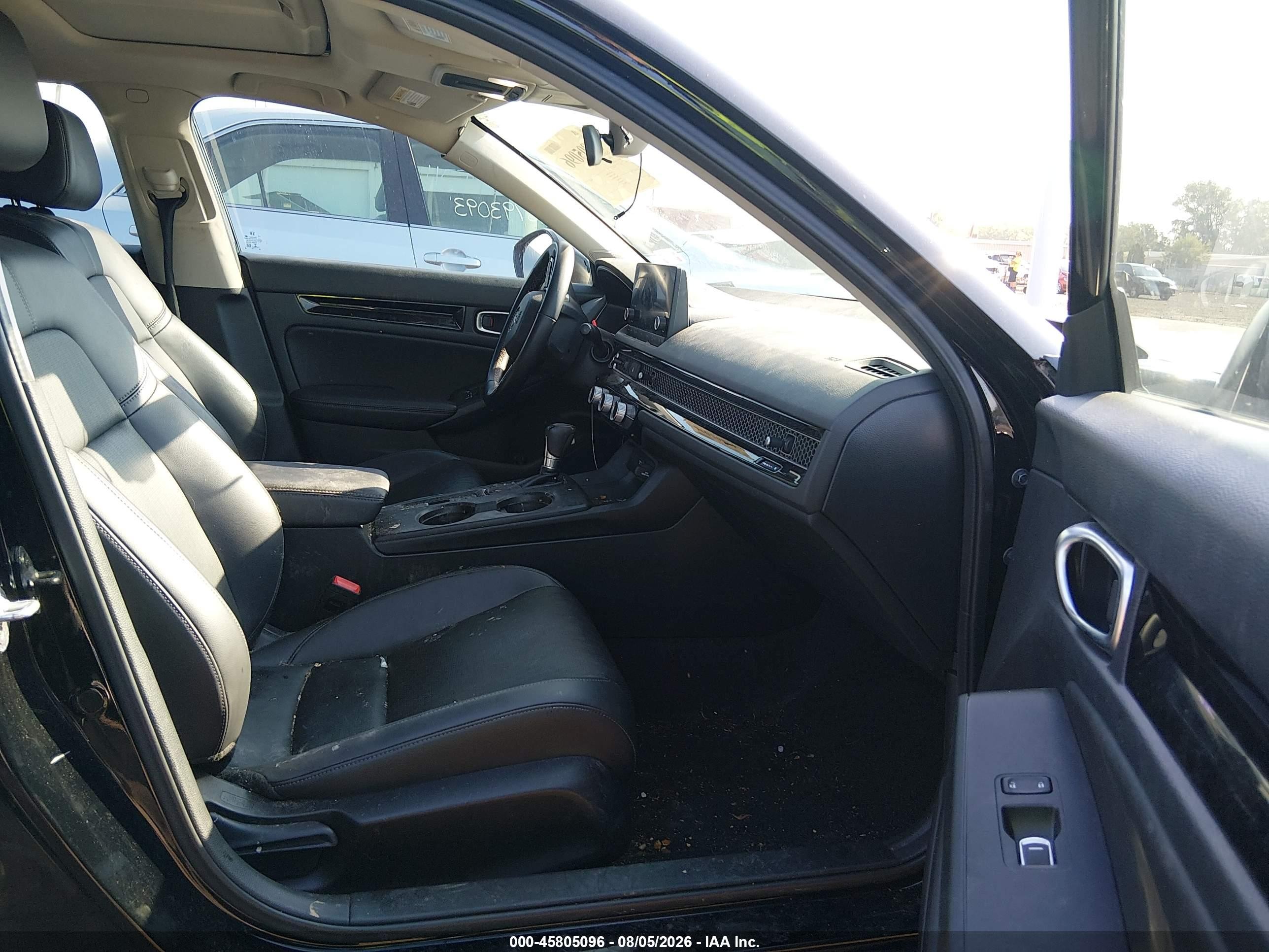 2022 Honda Civic Ex-l Black vin: 19XFL1H77NE012525