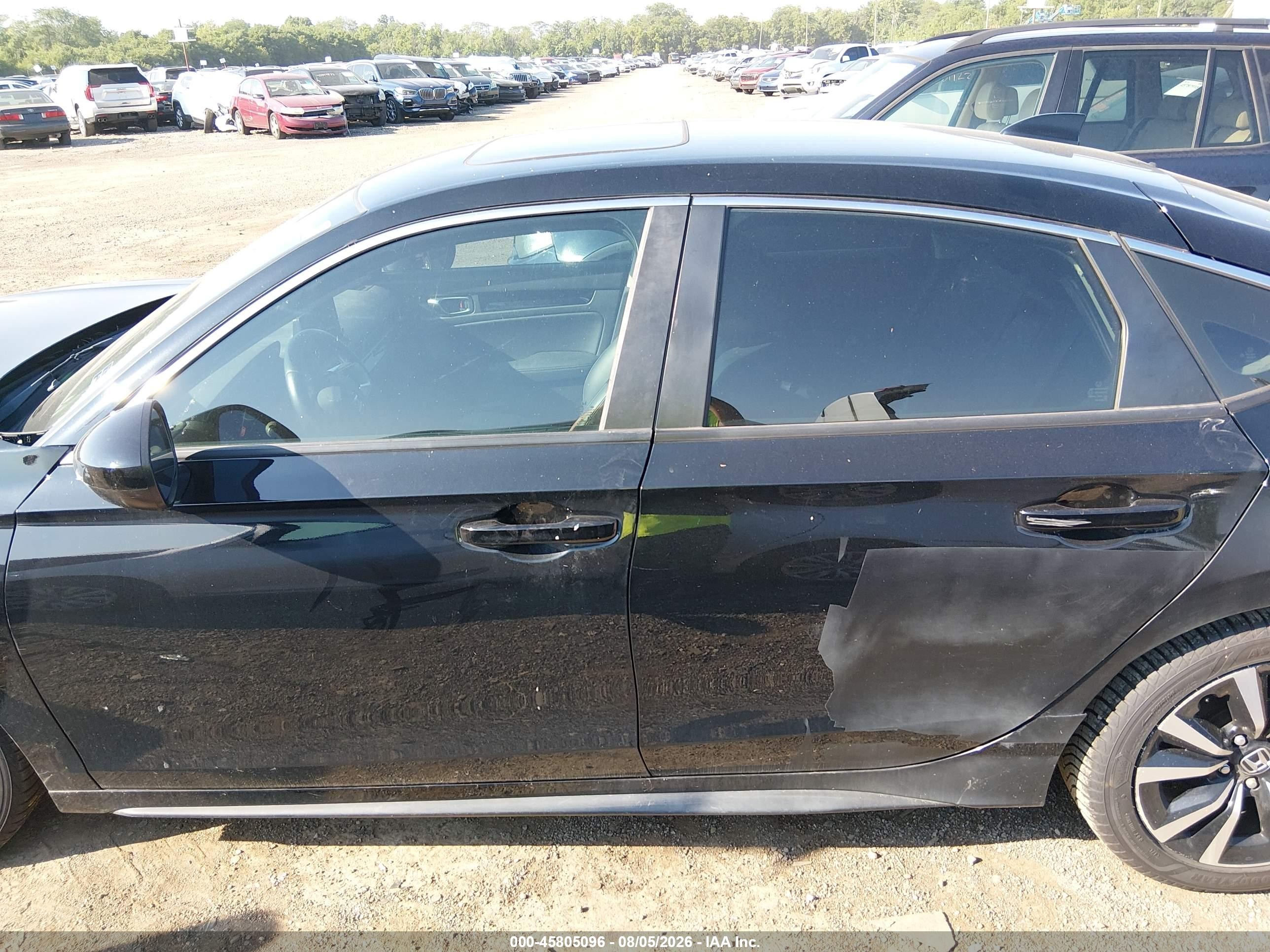 2022 Honda Civic Ex-l Black vin: 19XFL1H77NE012525