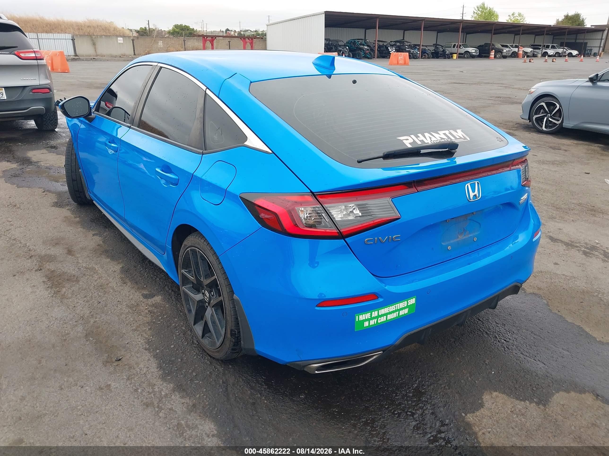 2022 Honda Civic Sport Touring Blue vin: 19XFL1H81NE002484