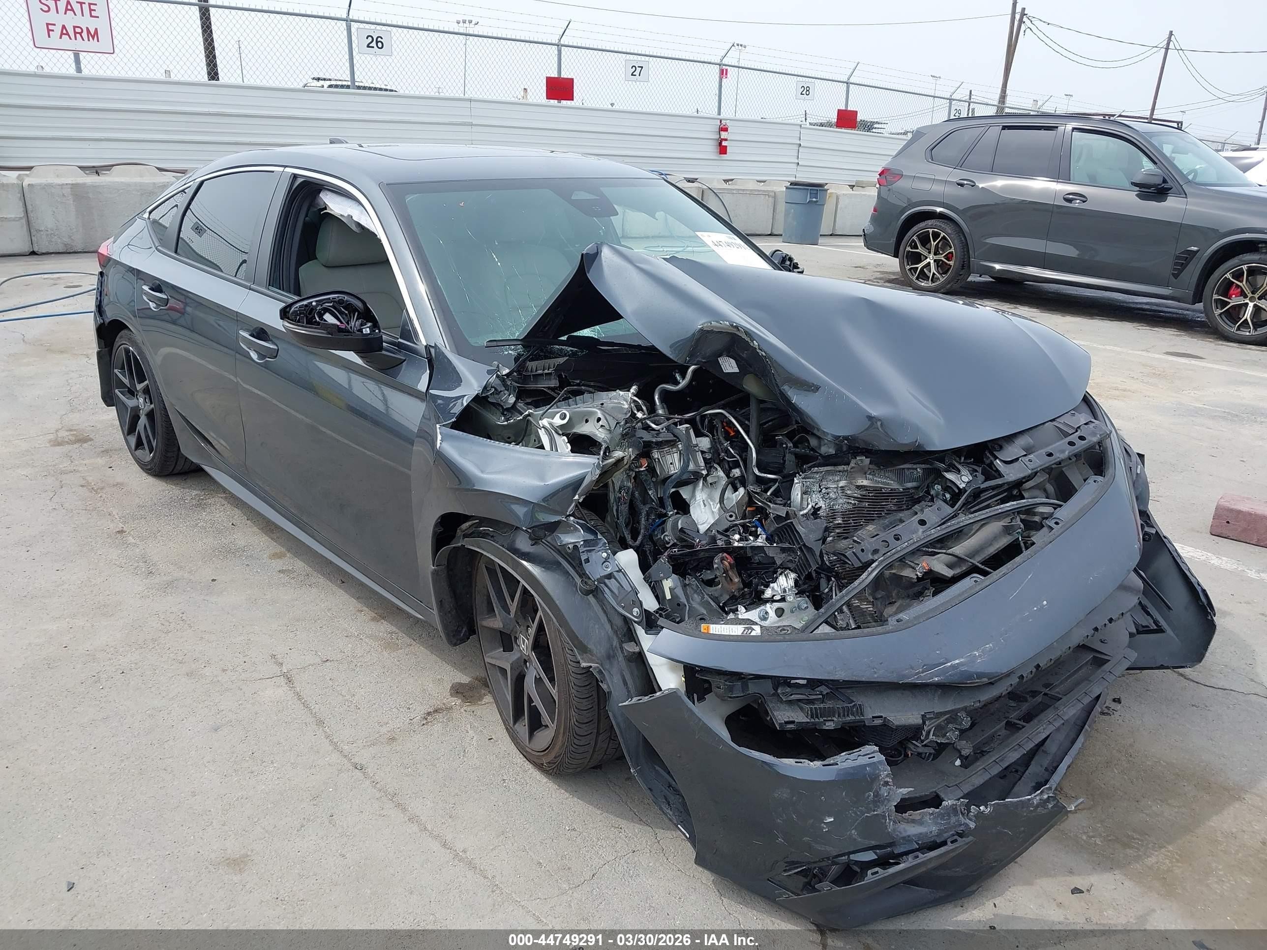2024 Honda Civic Sport Touring Серый vin: 19XFL1H86RE033171